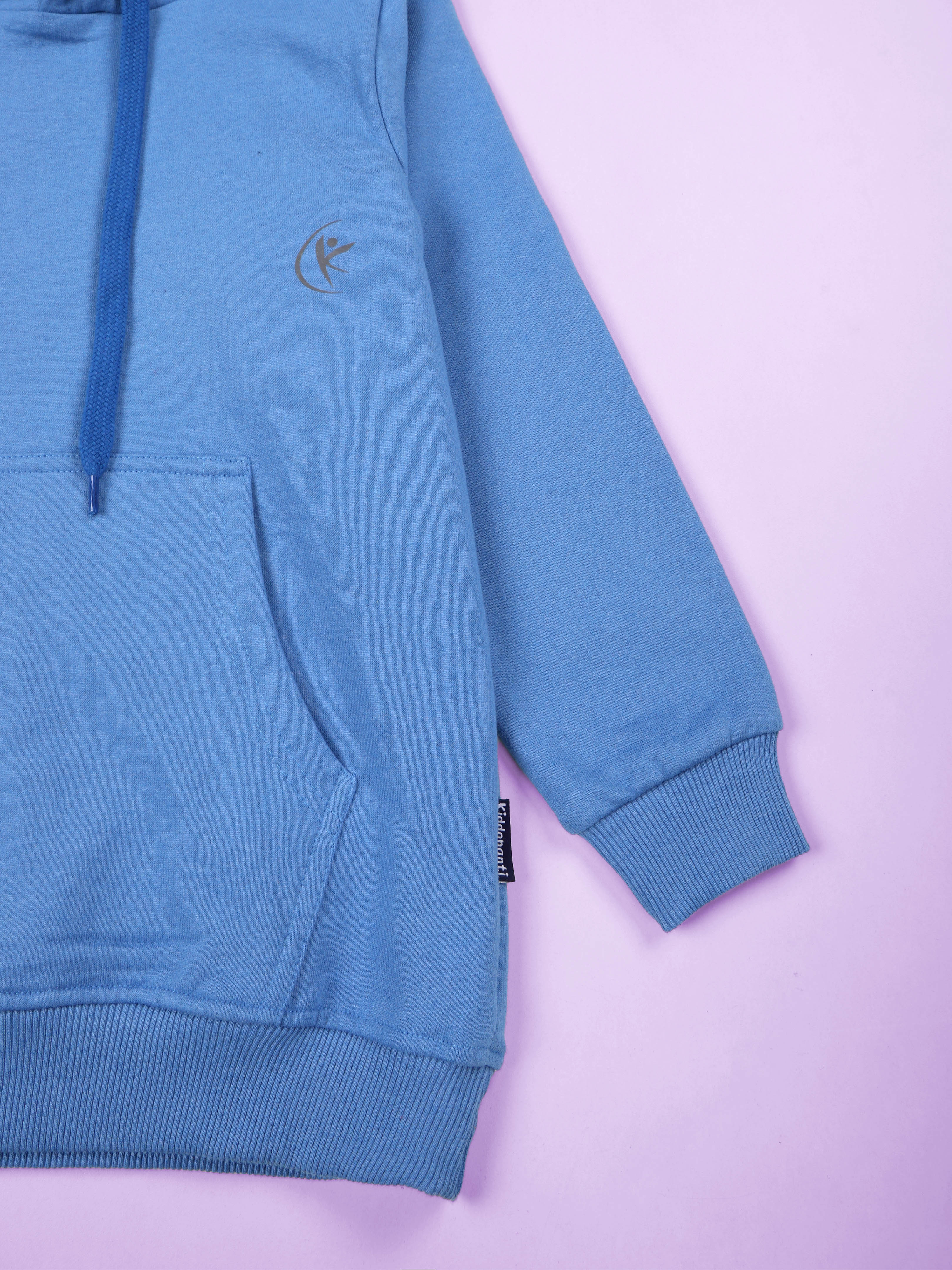 Kiddopanti Unisex Solid Full Sleeve Hooded Sweatshirt Pack of 2