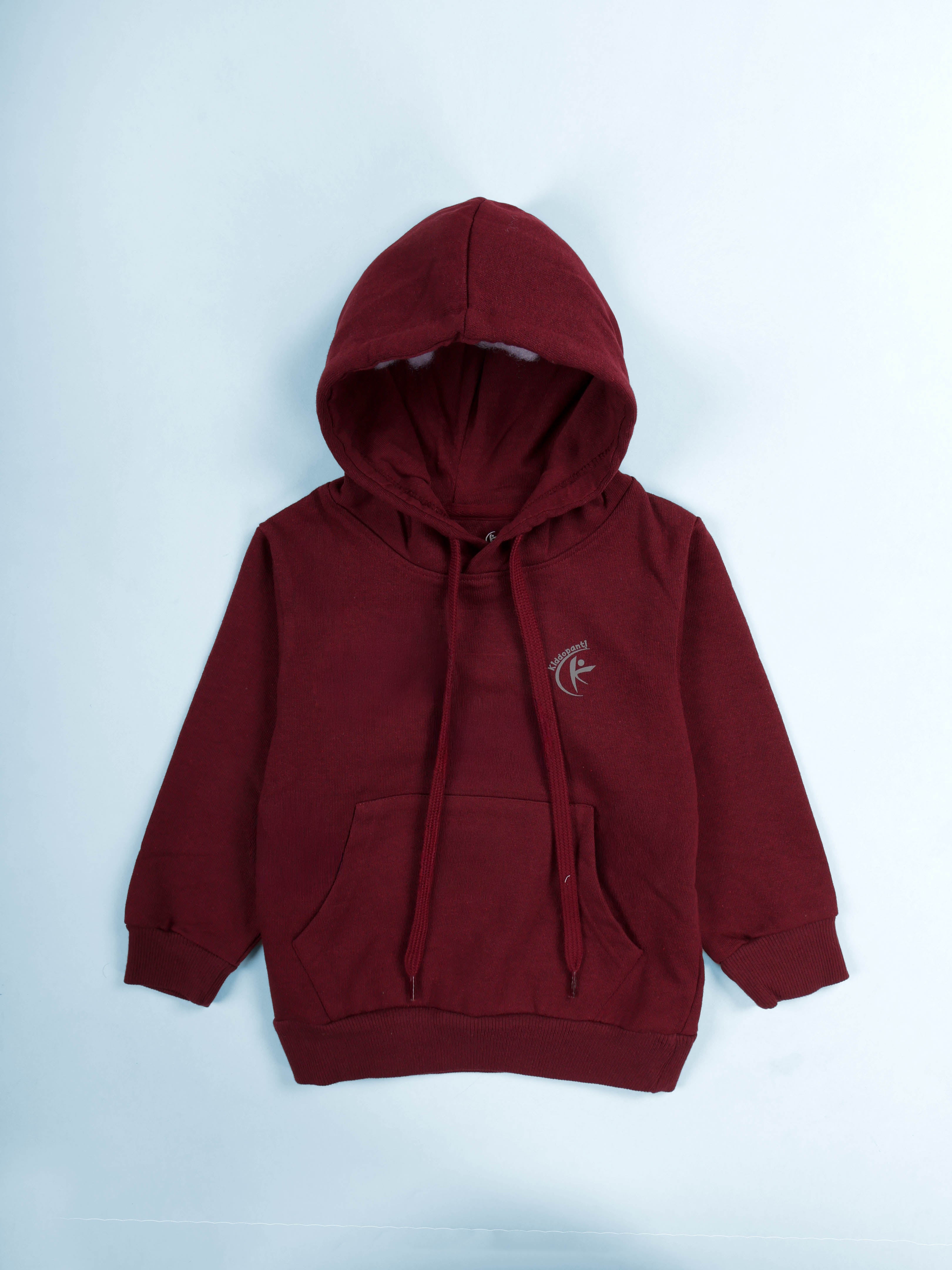 Kiddopanti Unisex Solid Full Sleeve Hooded Sweatshirt Pack of 2