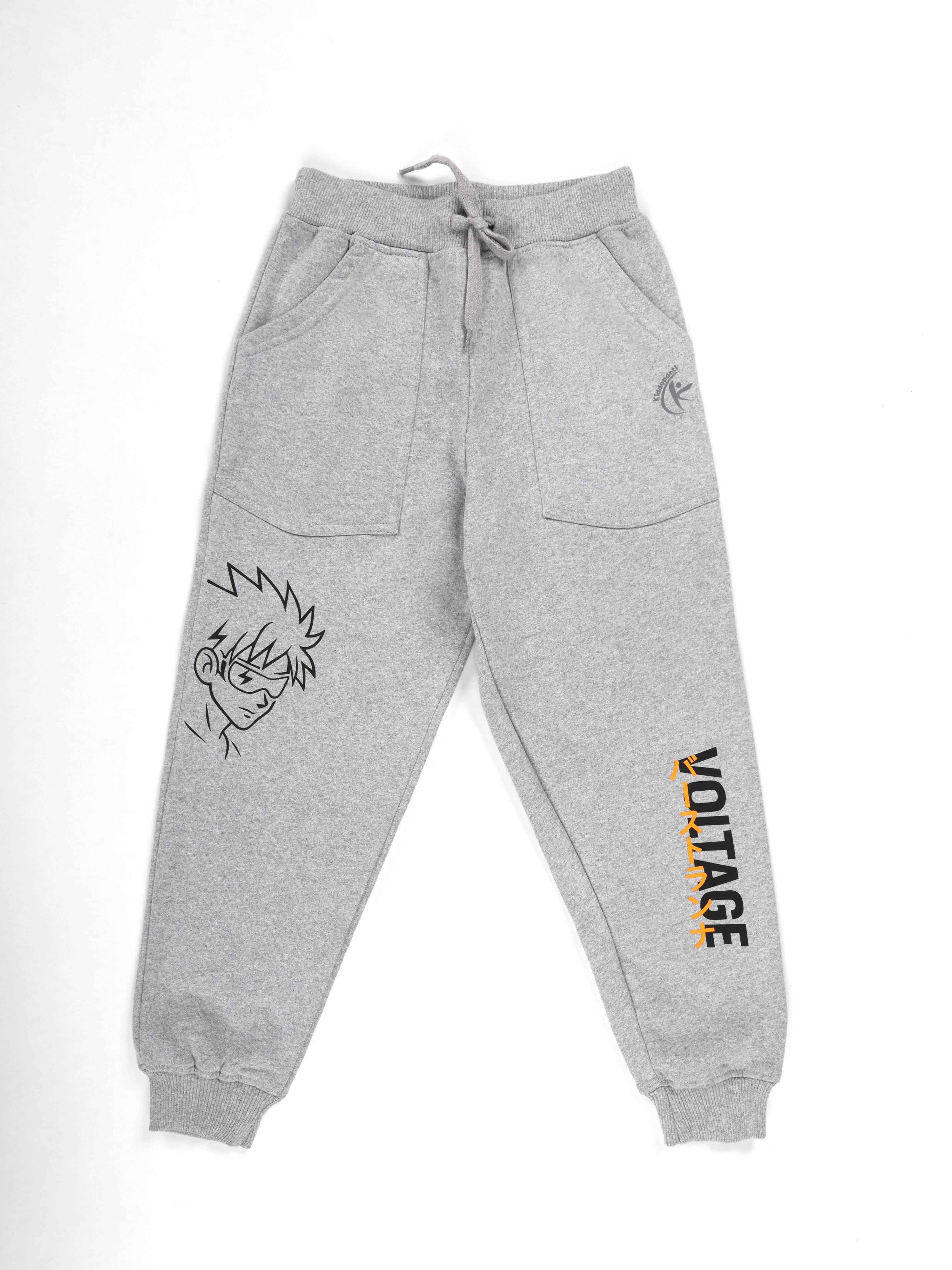 Kiddopanti Boys Fleece Full Sleeves Printed Zip-Up Hoodie Front Open Hooded Sweatshirt & Track Pant Set