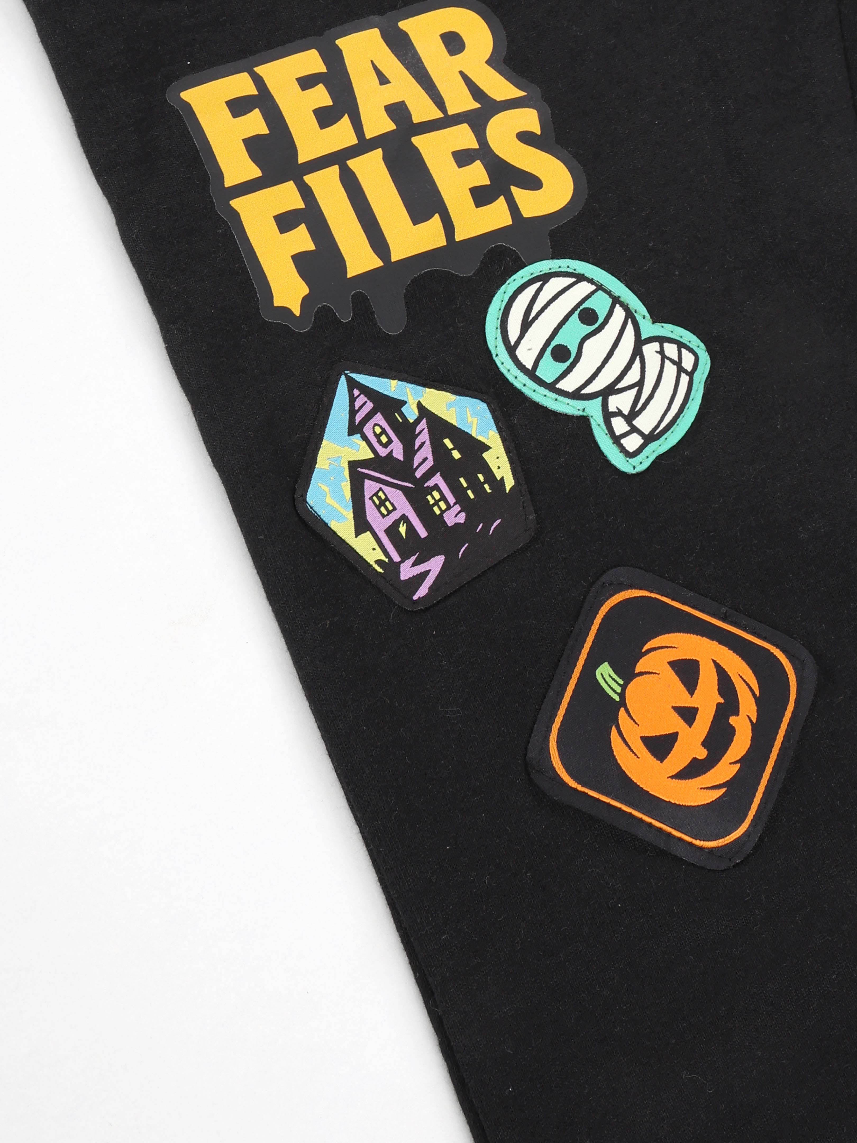 Kiddopanti Boys Fleece Full Sleeves Themed Pullover Hooded Sweatshirt & Track Pant Set