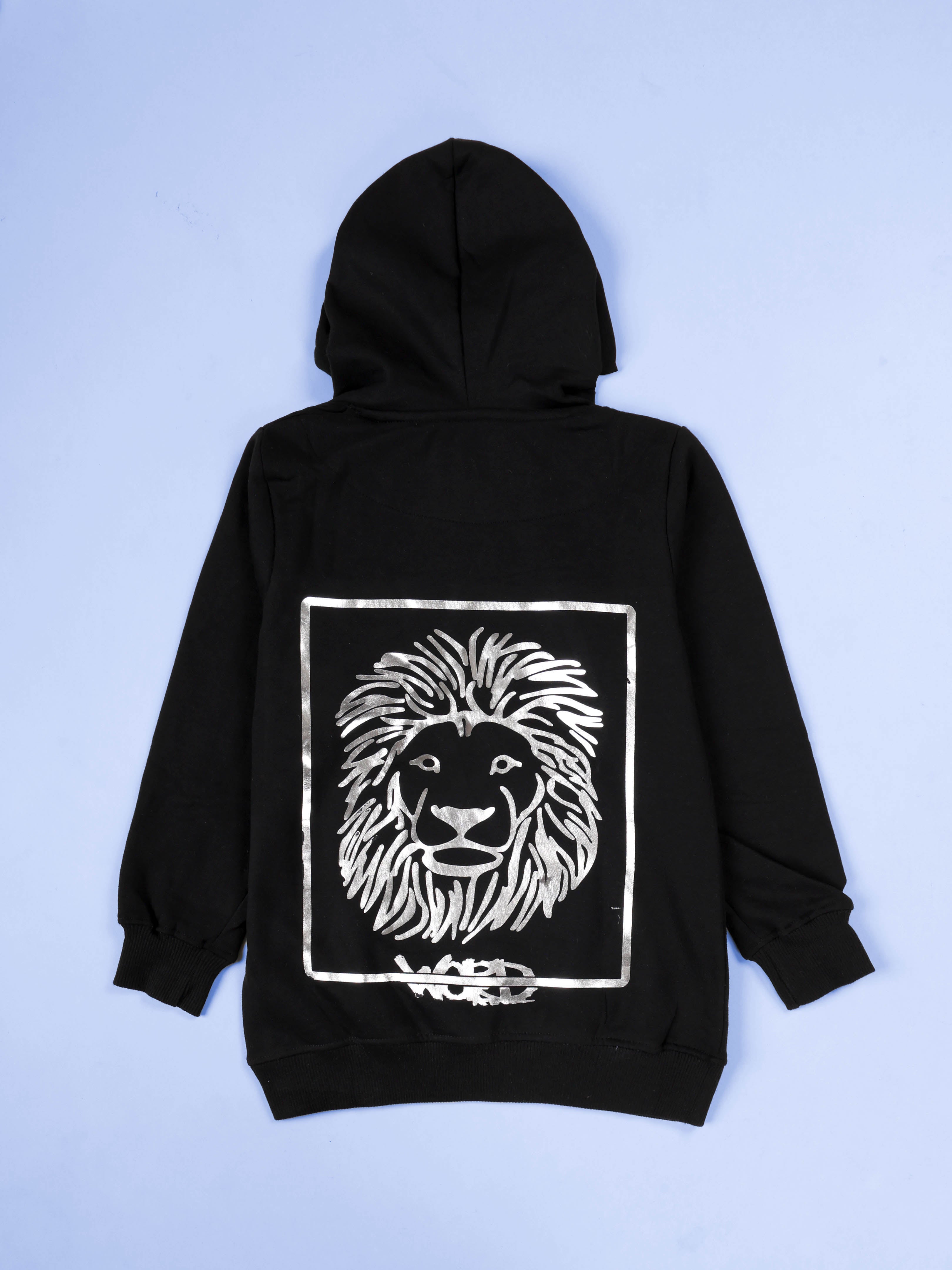 Kiddopanti Boys Fleece Full Sleeves Themed Pullover Hooded Sweatshirt & Track Pant Set