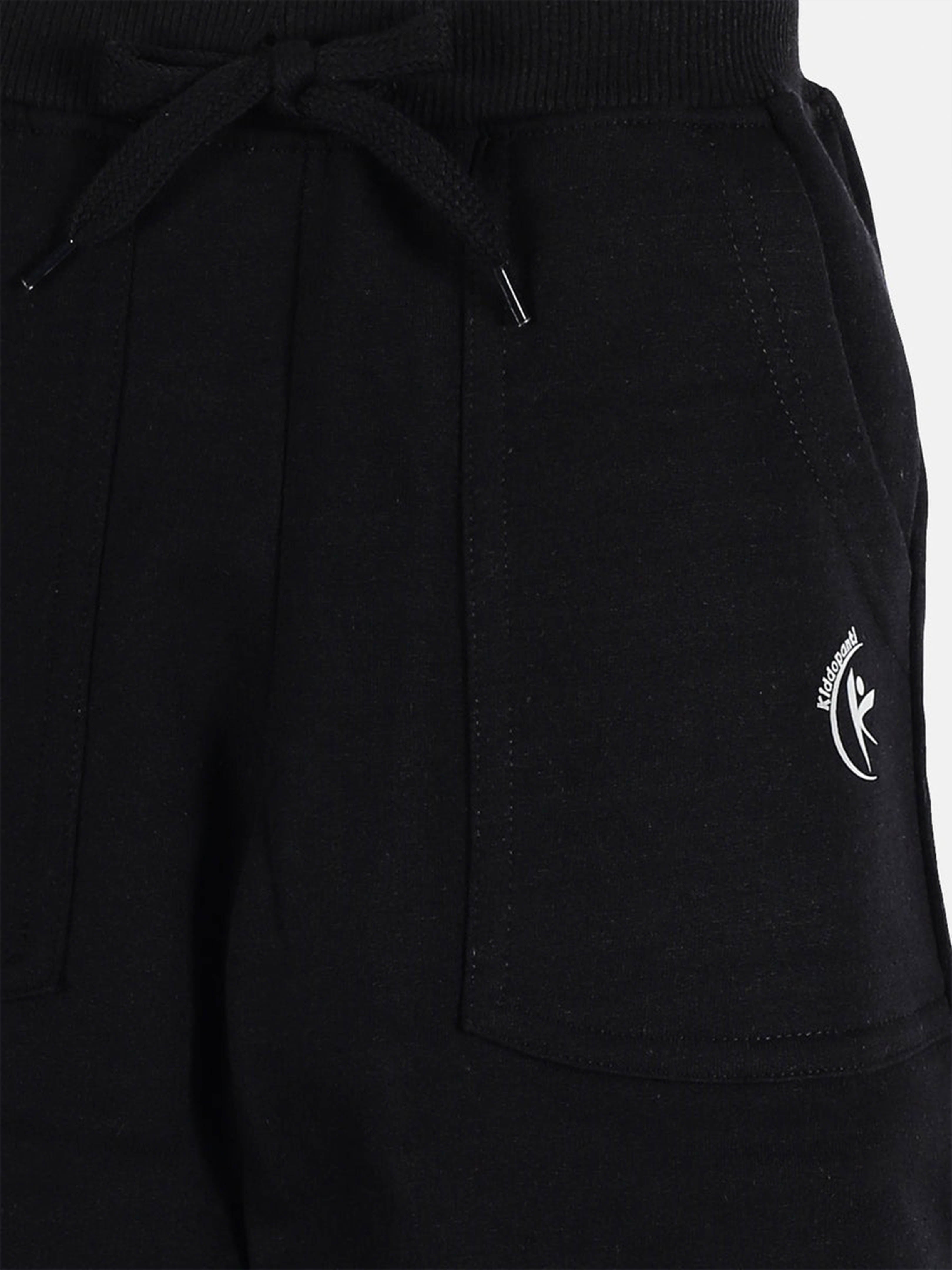 Kiddopanti Boys Fleece Full Sleeves Themed Pullover Hooded Sweatshirt & Track Pant Set