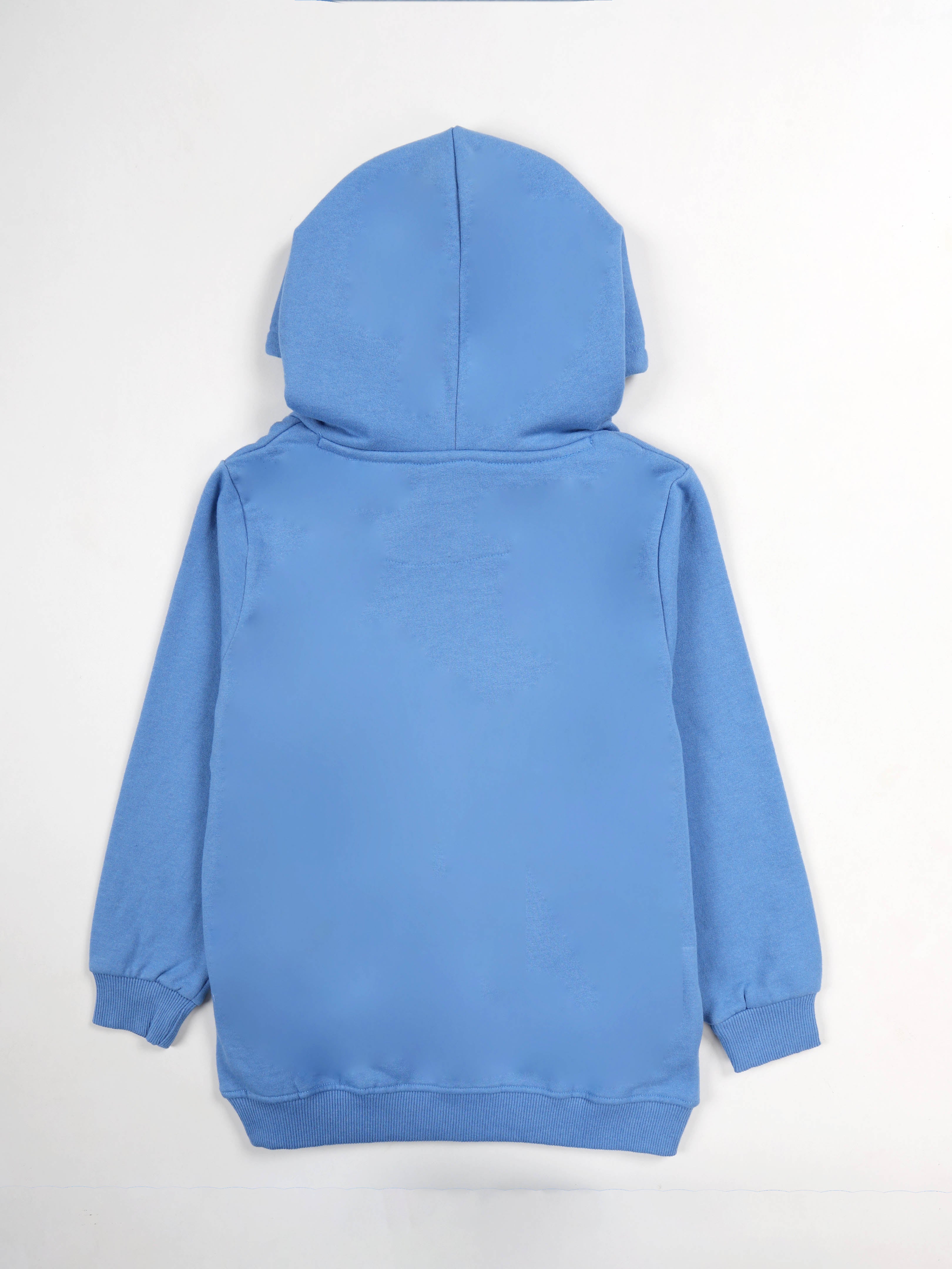 Kiddopanti Boys Fleece Full Sleeves Themed Pullover Hooded Sweatshirt & Track Pant Set