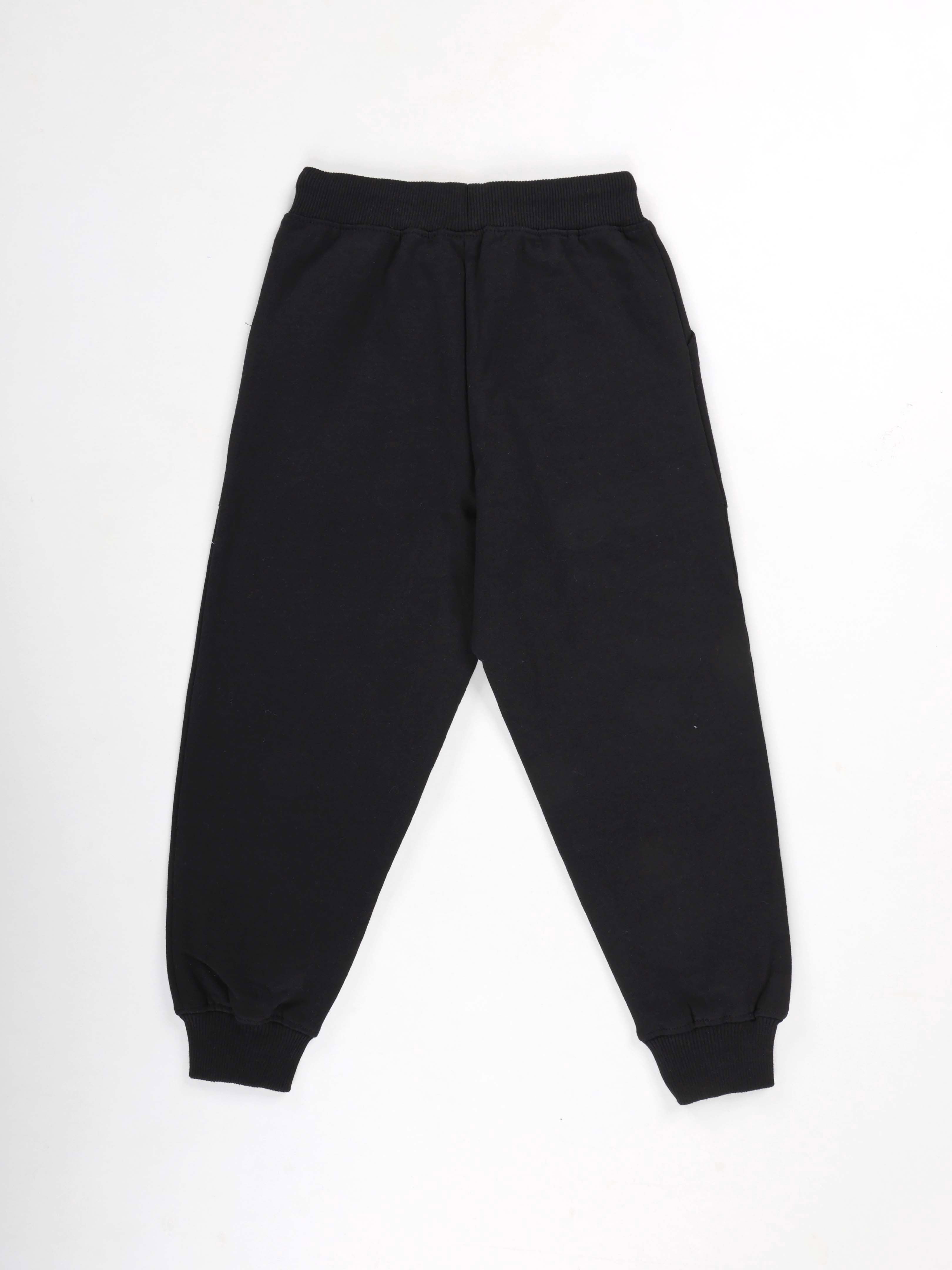 Kiddopanti Boys Fleece Full Sleeves Themed Pullover Hooded Sweatshirt & Track Pant Set