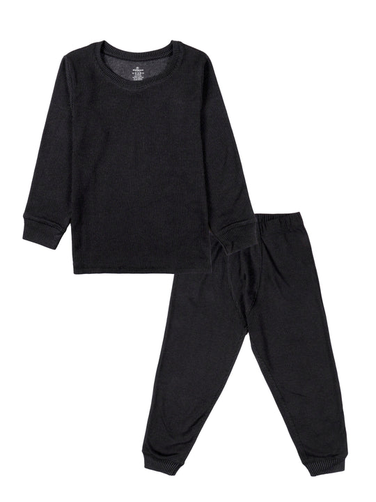 Kiddopanti Unisex Cotton Knit Full Sleeves Tee And Pant Thermal Sets