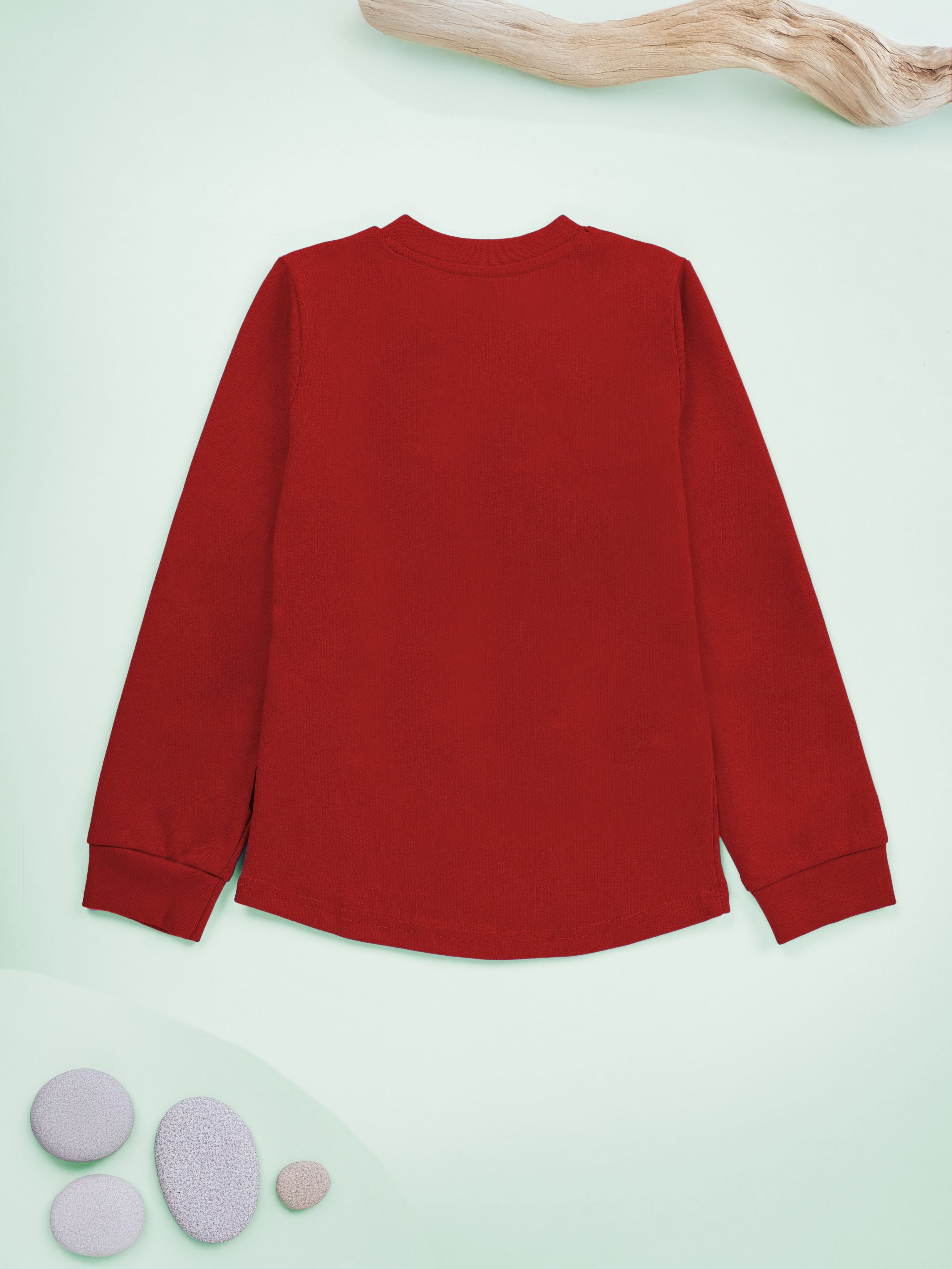 KiddoPanti Solid Full Sleeve Henley Neck Rib Tee Pack of 2