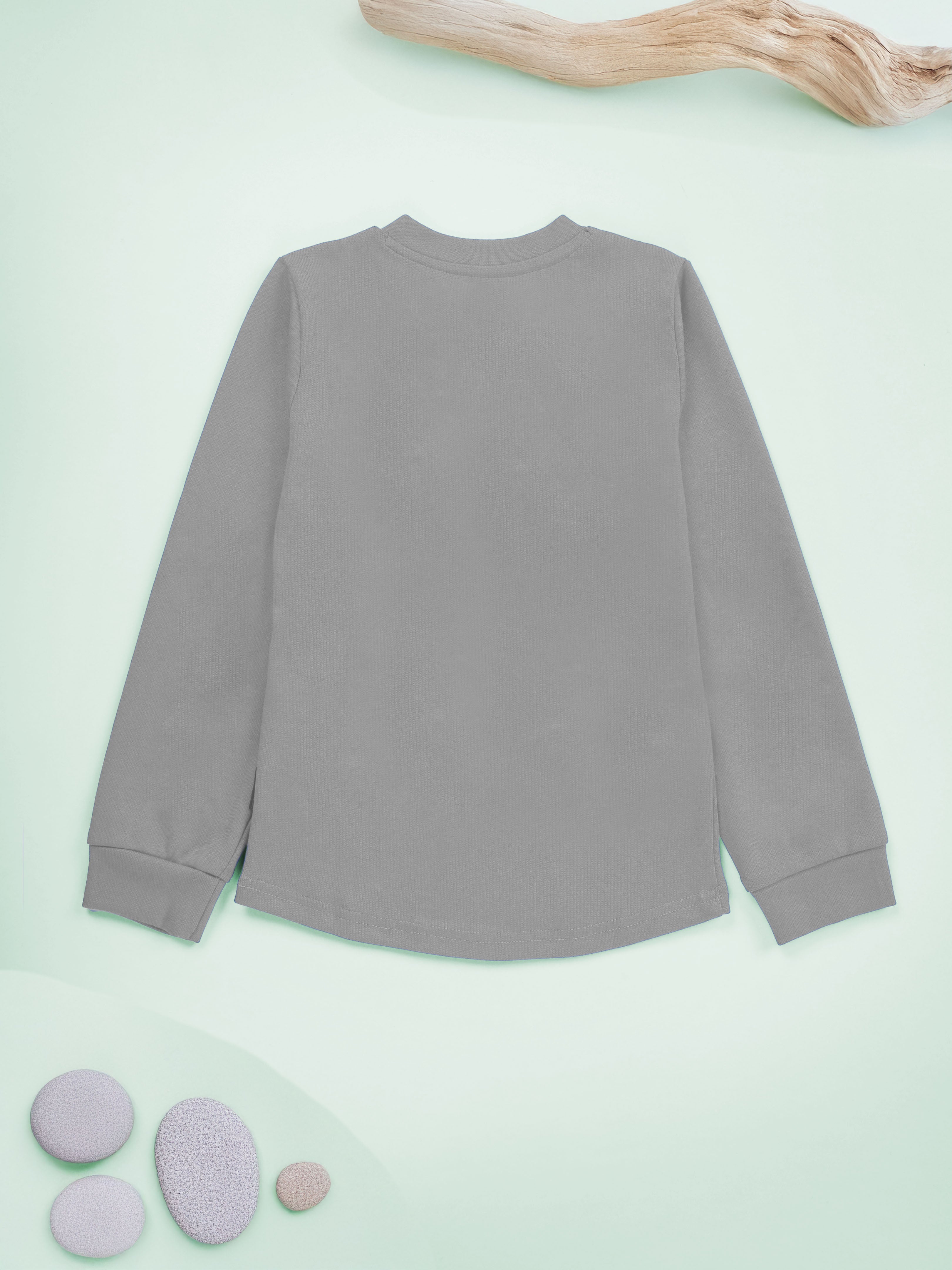 KiddoPanti Solid Full Sleeve Henley Neck Rib Tee Pack of 2