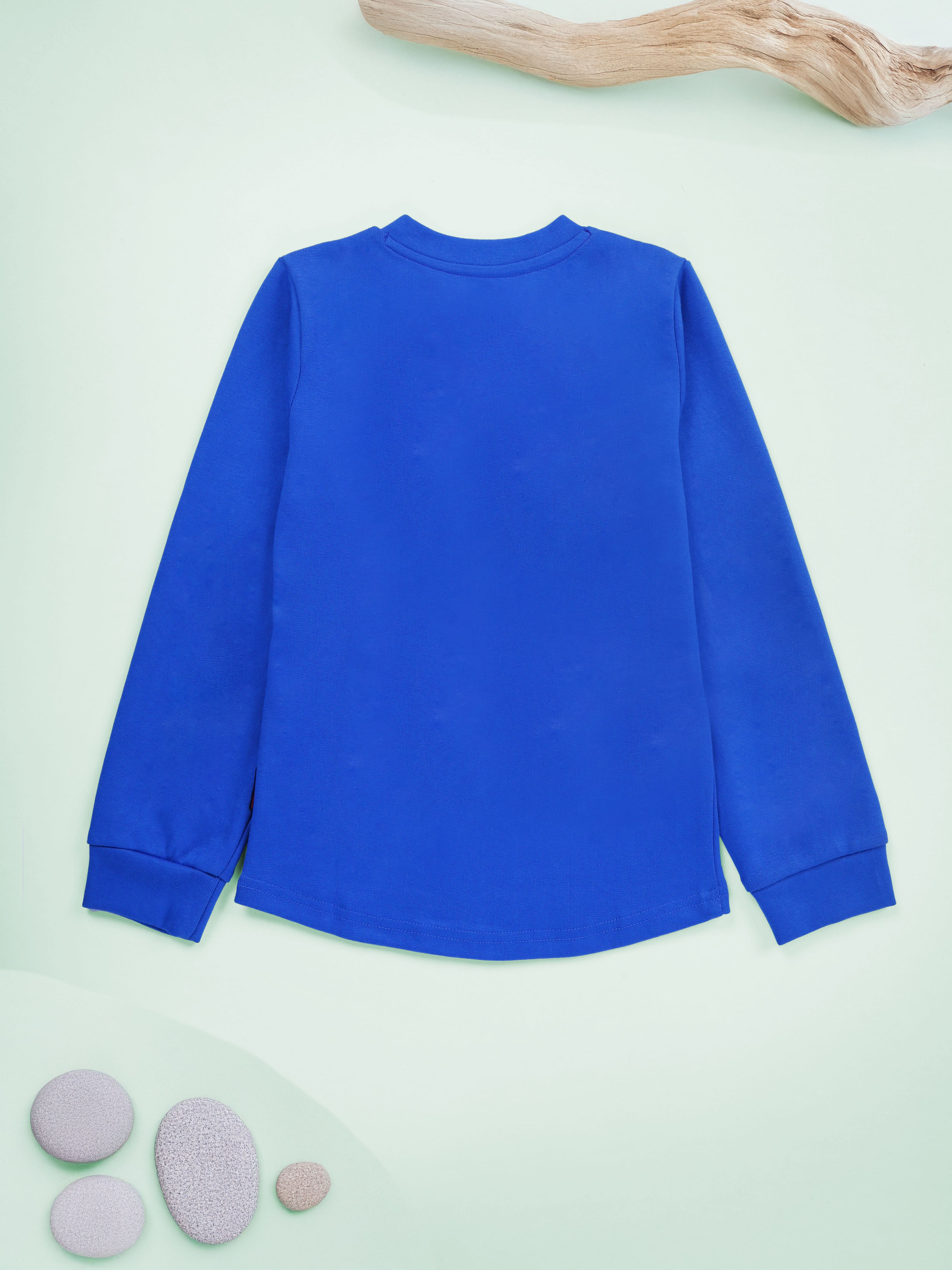 KiddoPanti Solid Full Sleeve Henley Neck Rib Tee Pack of 2