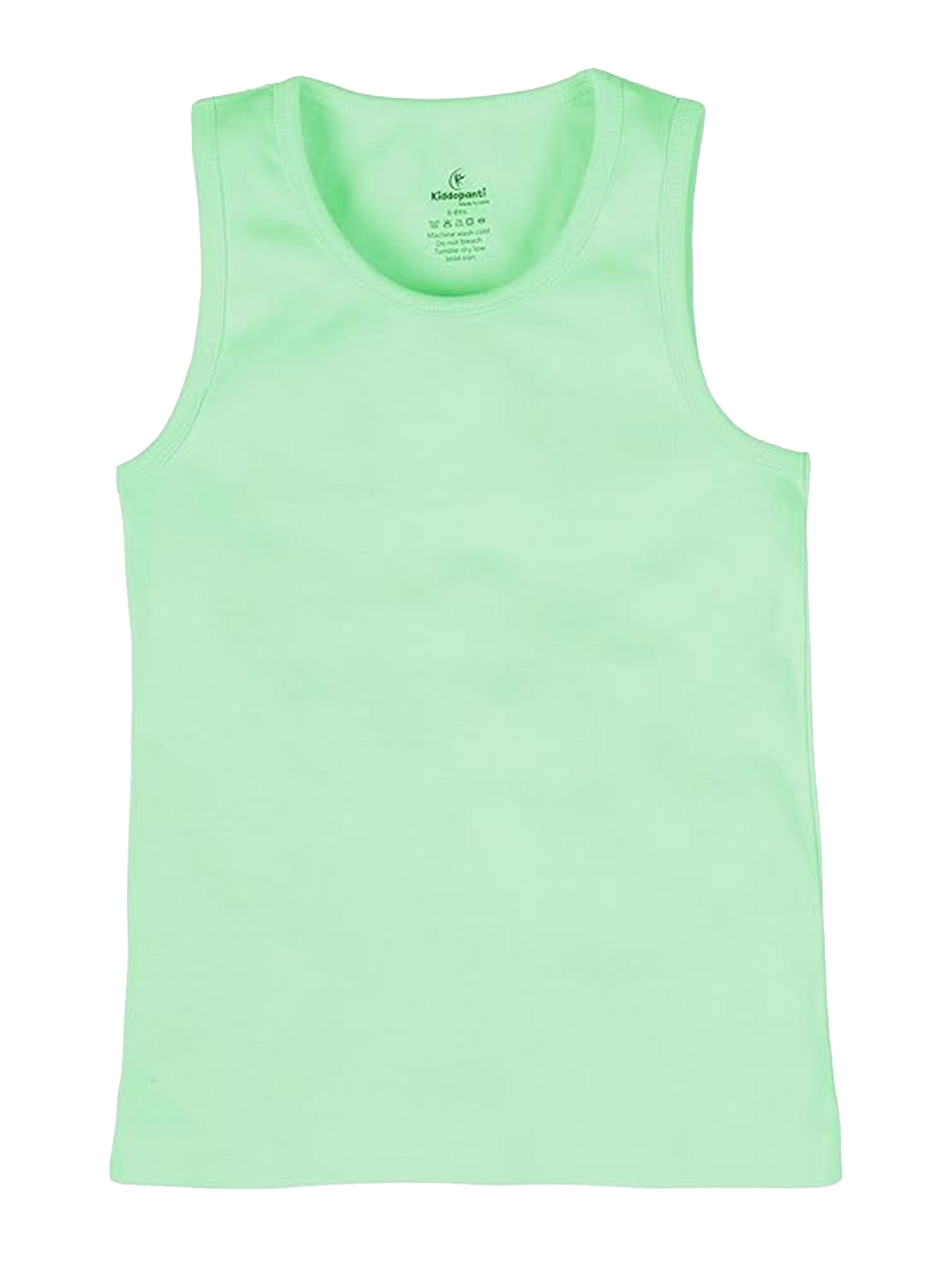 Boys Cotton Sleeveless Solid Rib Vest Pack of 3