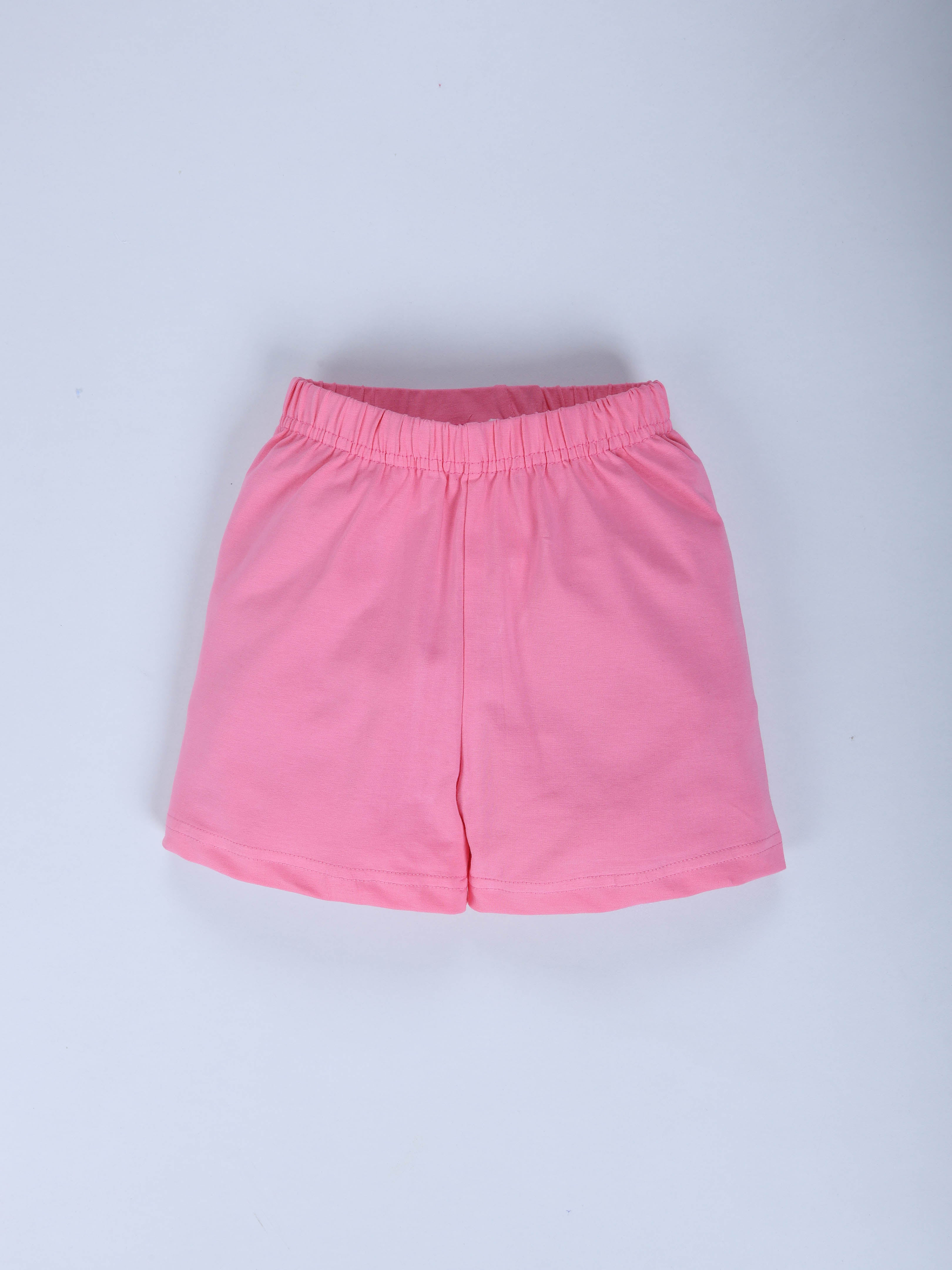 KiddoPanti Girls Cotton Thigh Length Cycling Shorts Pack of 3