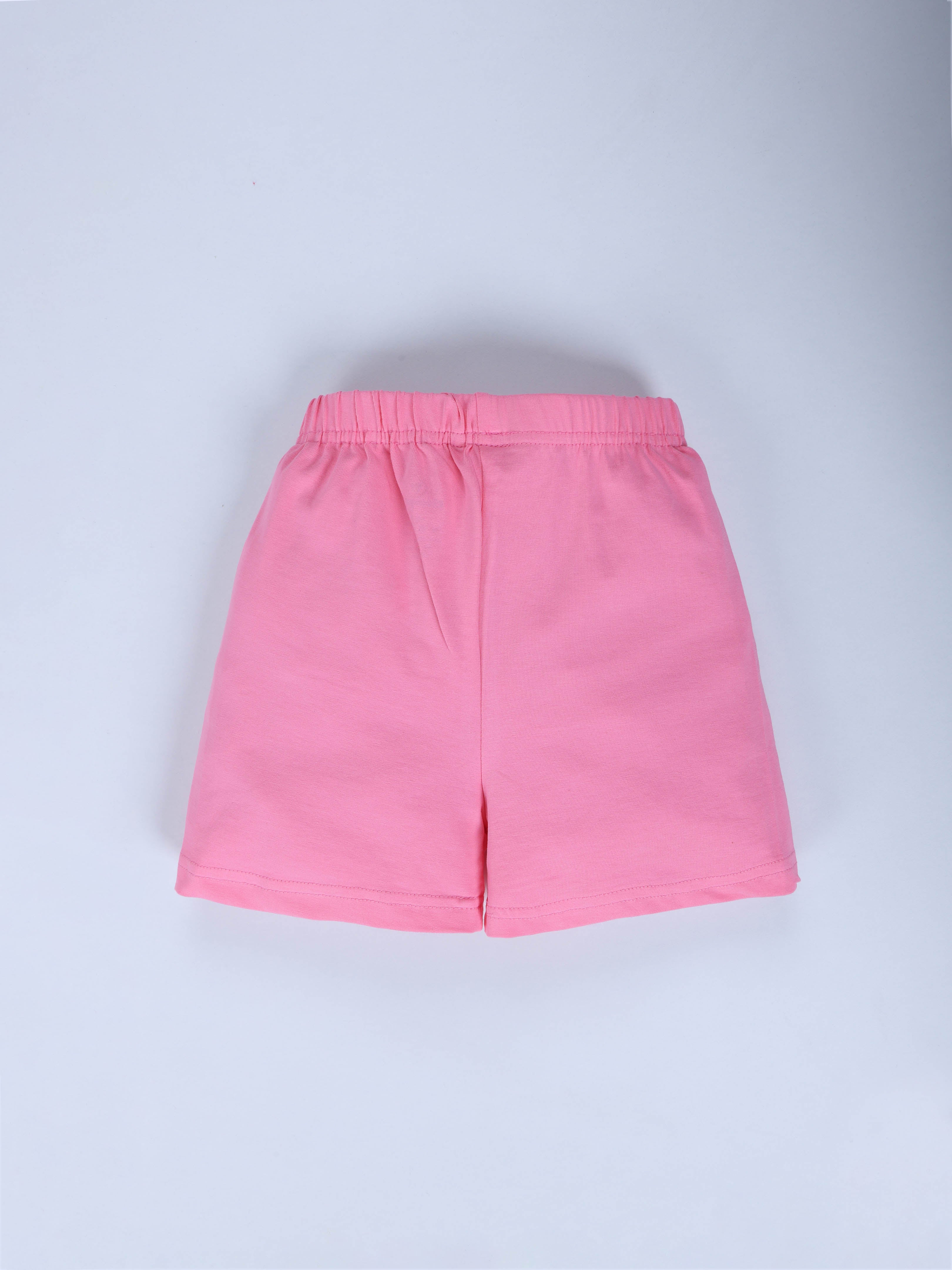 KiddoPanti Girls Cotton Thigh Length Cycling Shorts Pack of 3