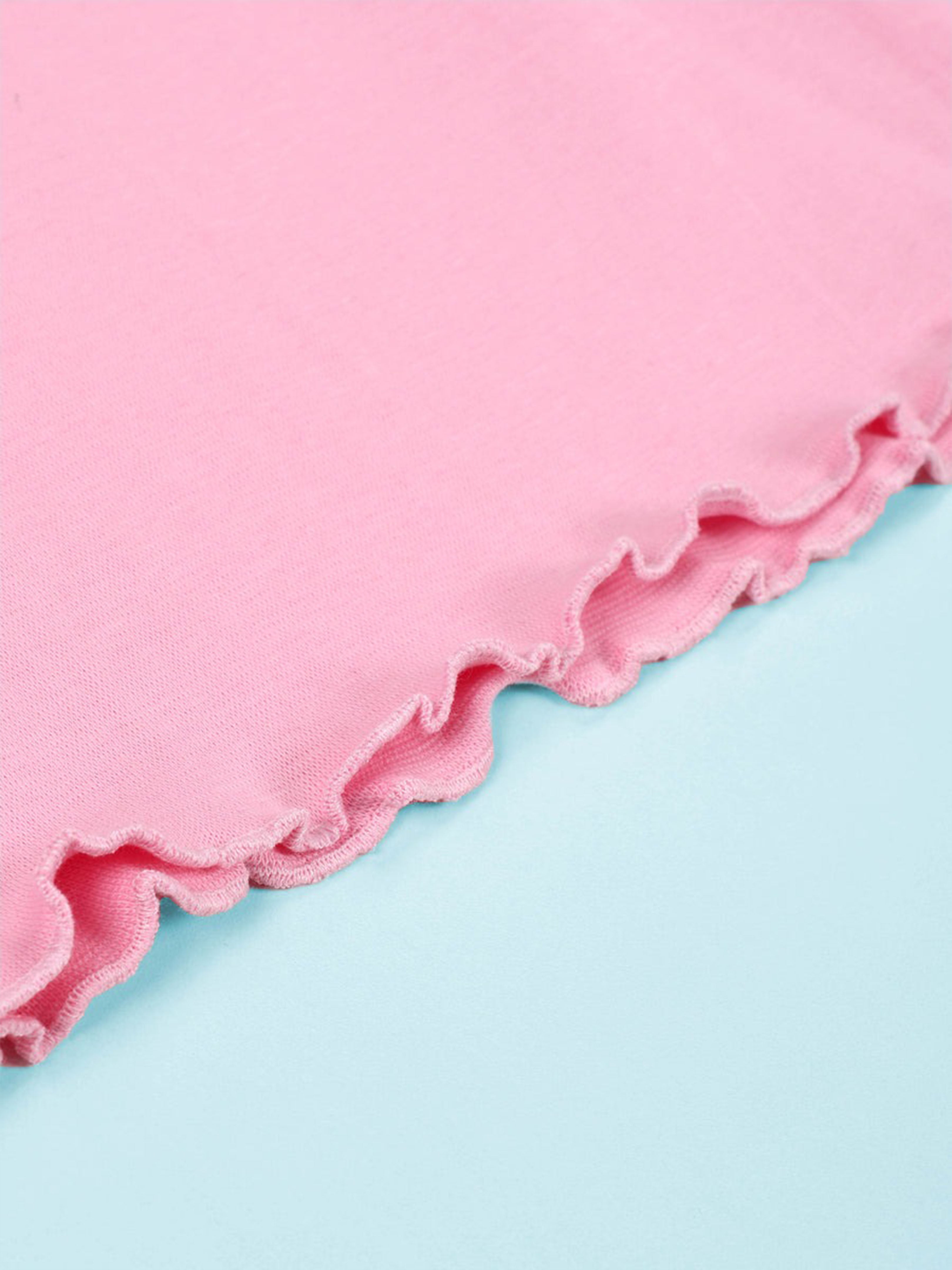 Kiddopanti Girls Crop Denim Jacket And Solid Crop Tee With Rhinestones Solid Straight Fit Regular Waistband Jeans Sets