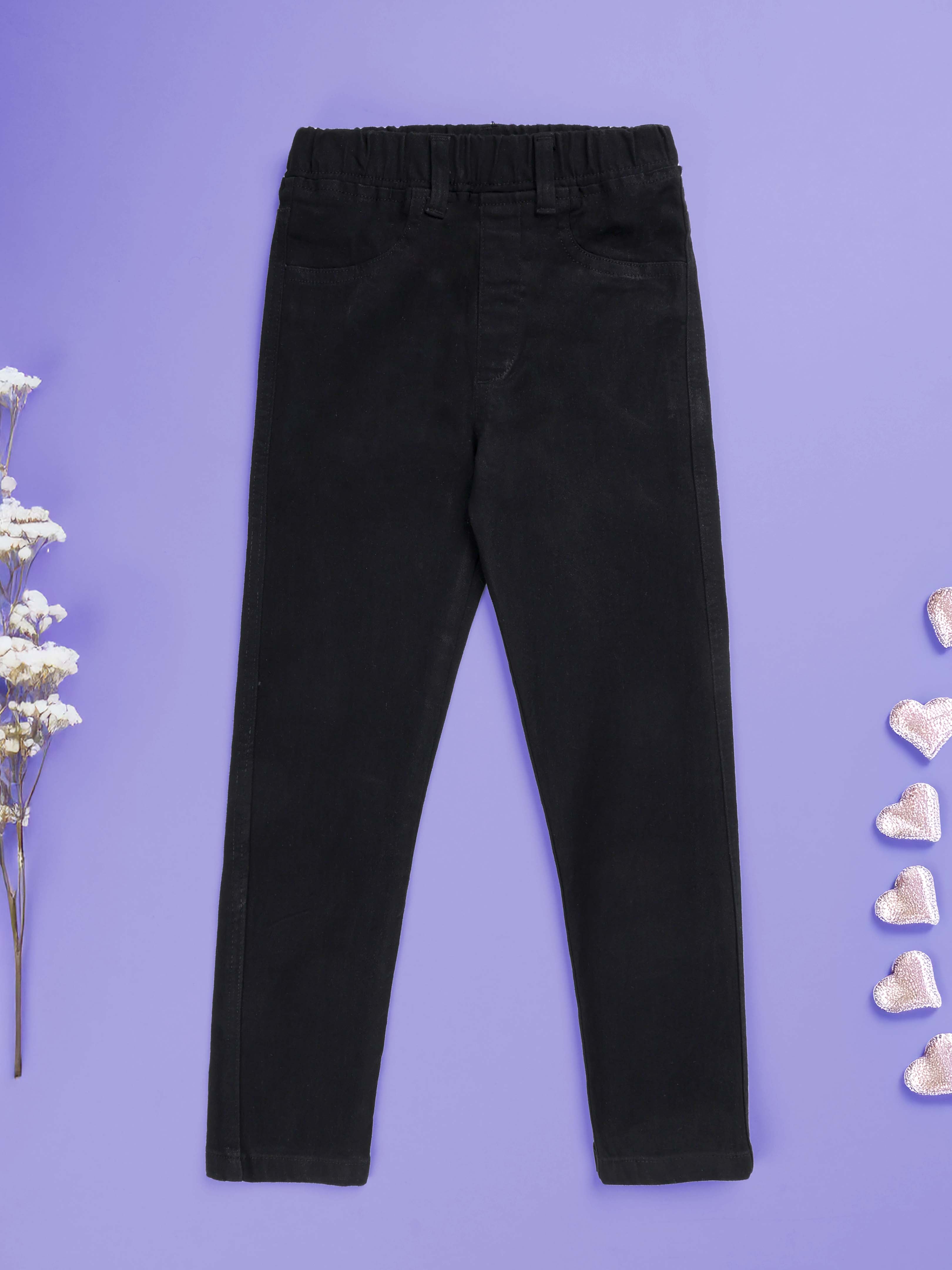 Girls Stretch Denim Jeggings with Belt Loops