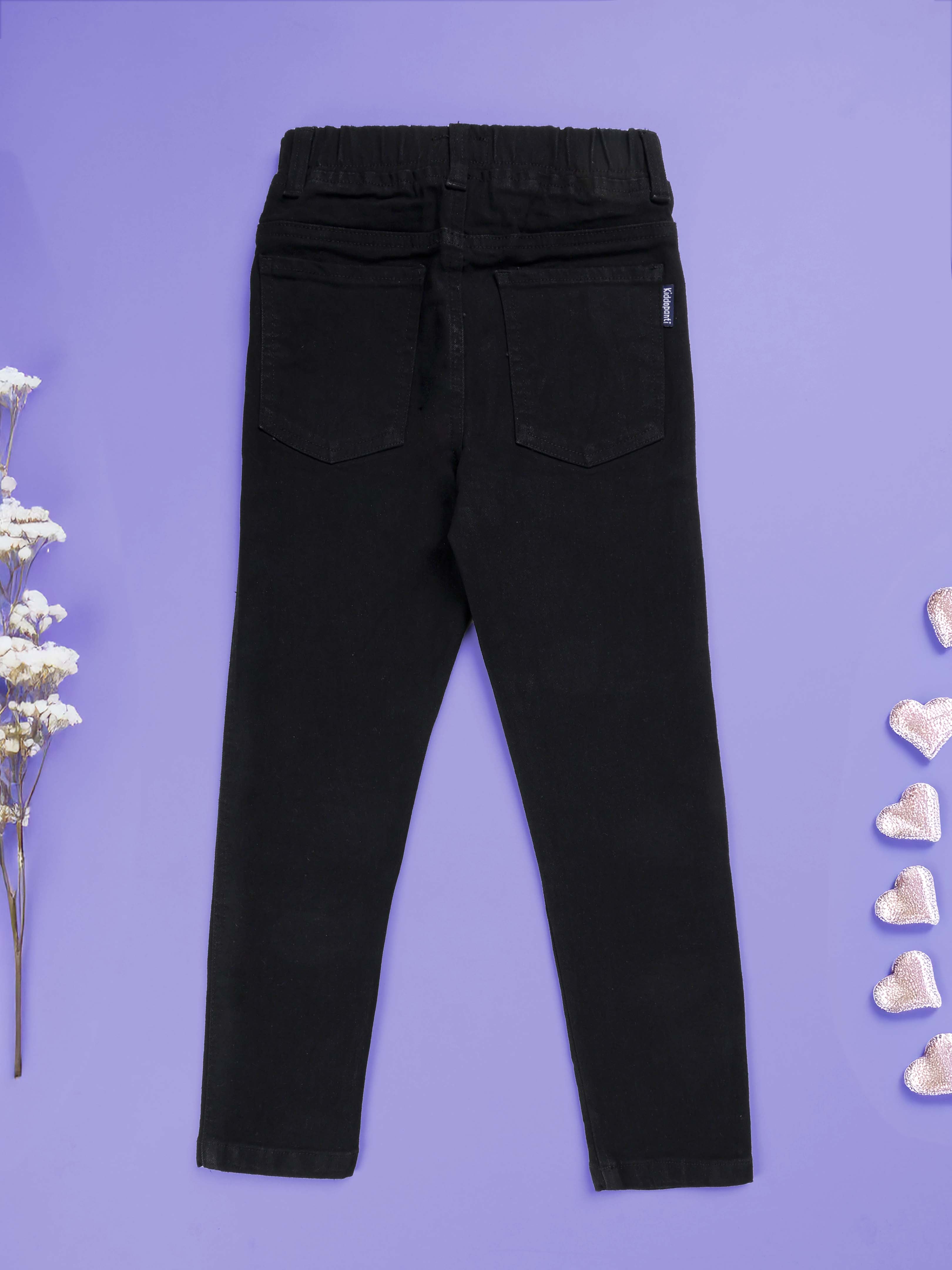 Girls Stretch Denim Jeggings with Belt Loops