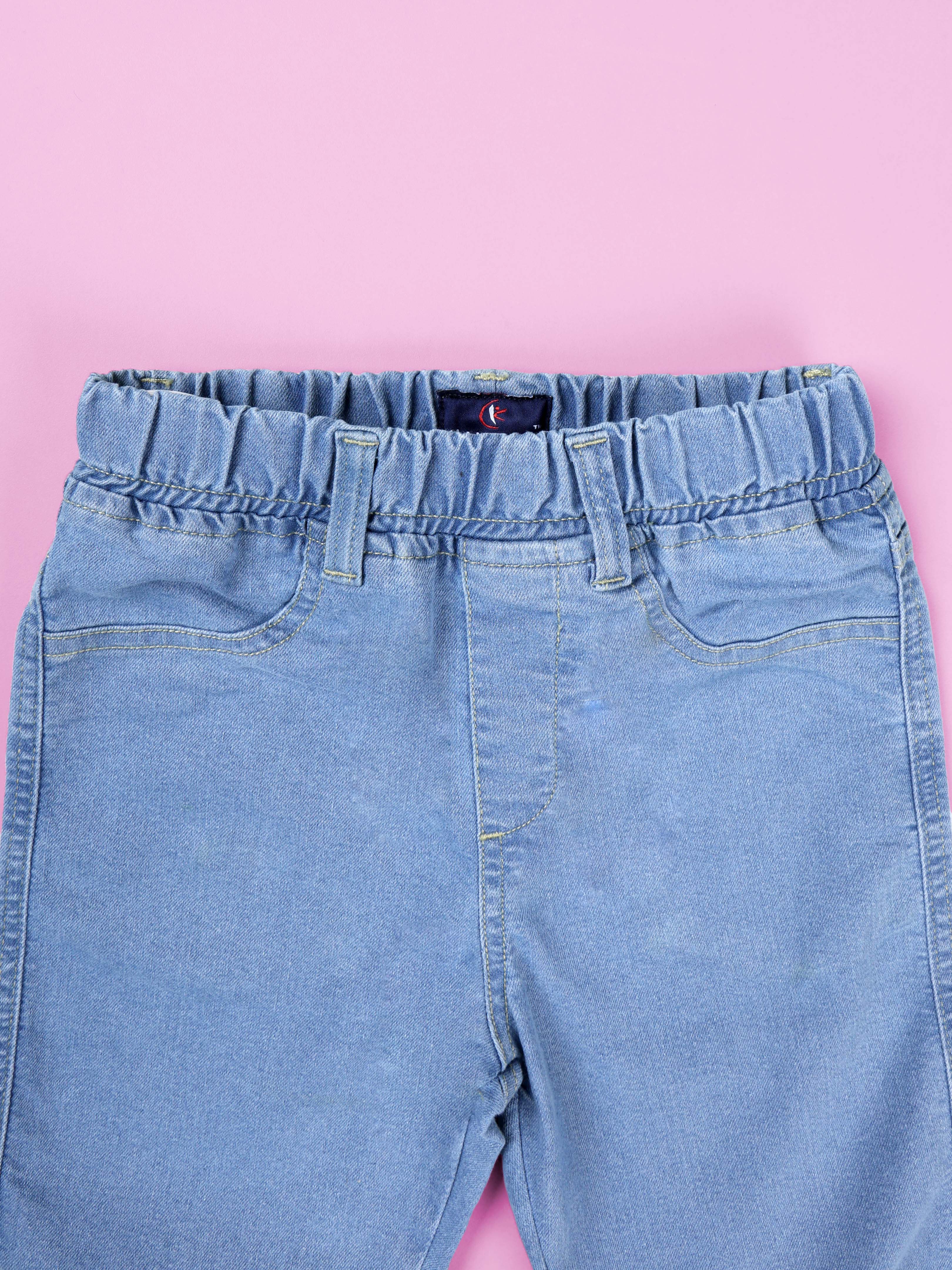 Girls Stretch Denim Jeggings with Belt Loops