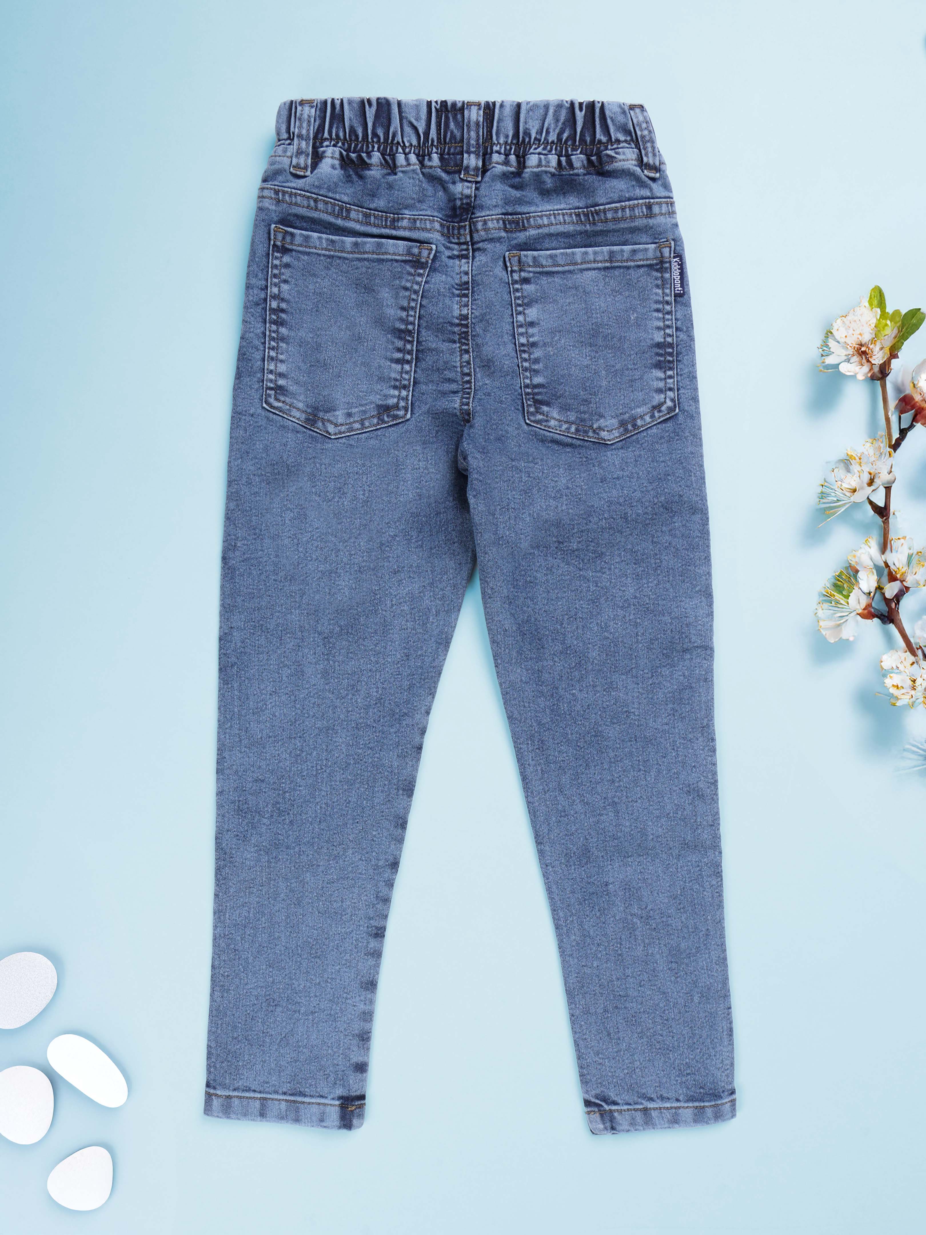 Girls Stretch Denim Jeggings with Belt Loops