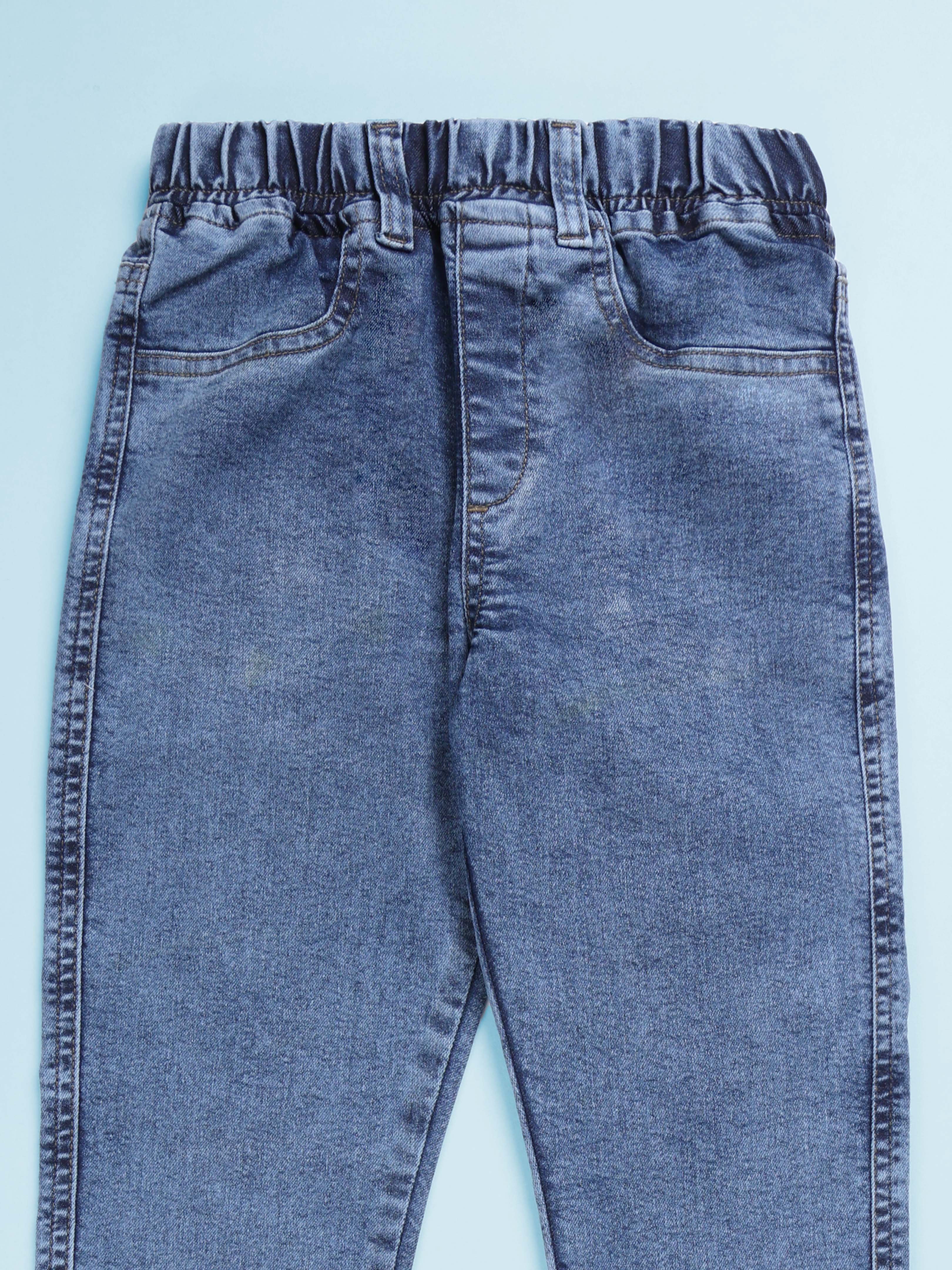 Girls Stretch Denim Jeggings with Belt Loops