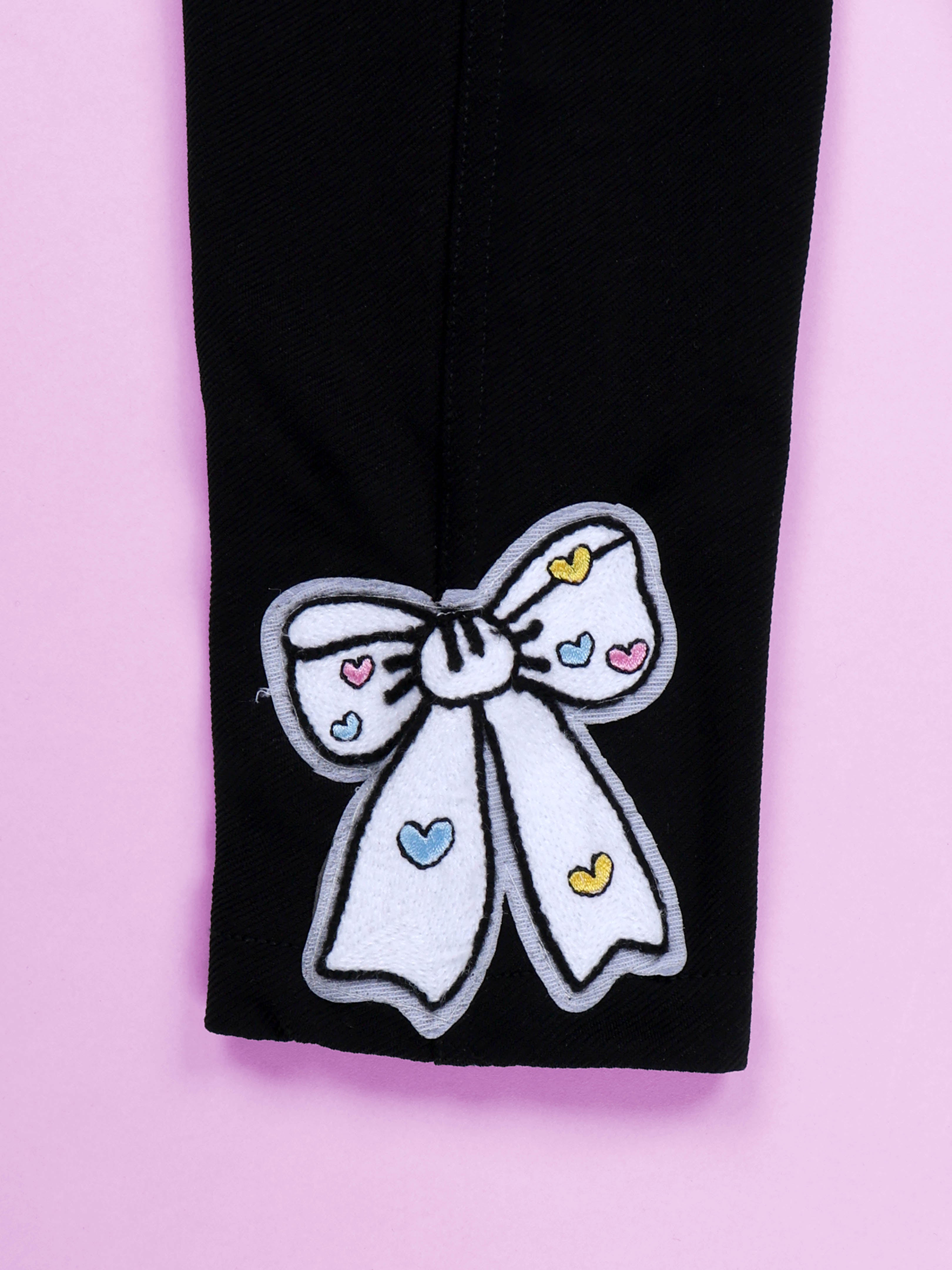 Kiddopanti Girls Polyester Woven Solid Jegging Pant