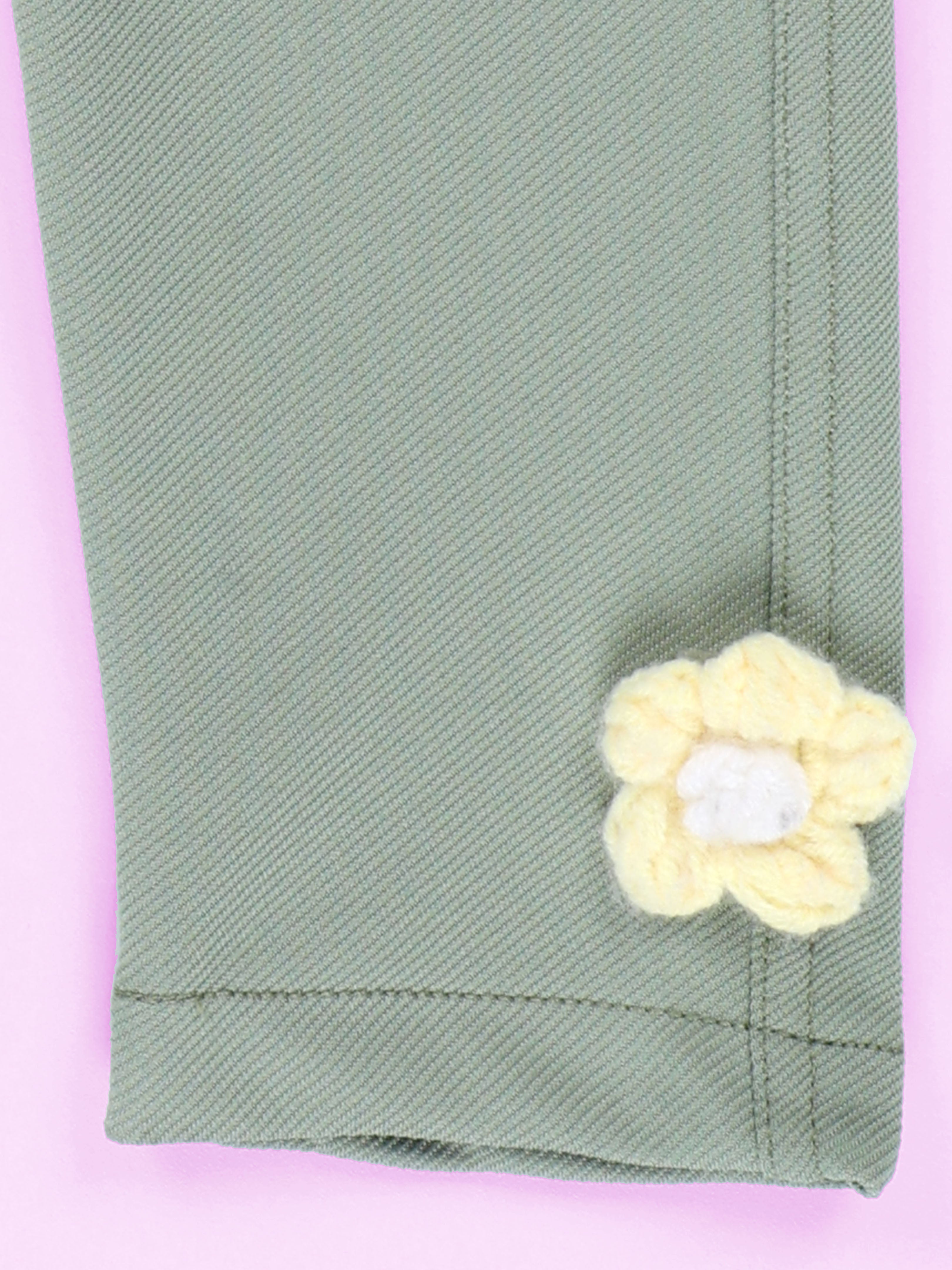 Kiddopanti Girls Polyester Woven Solid Jegging Pant