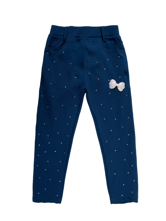 Kiddopanti Girls Polyester Spandex Twill Jegging Pant