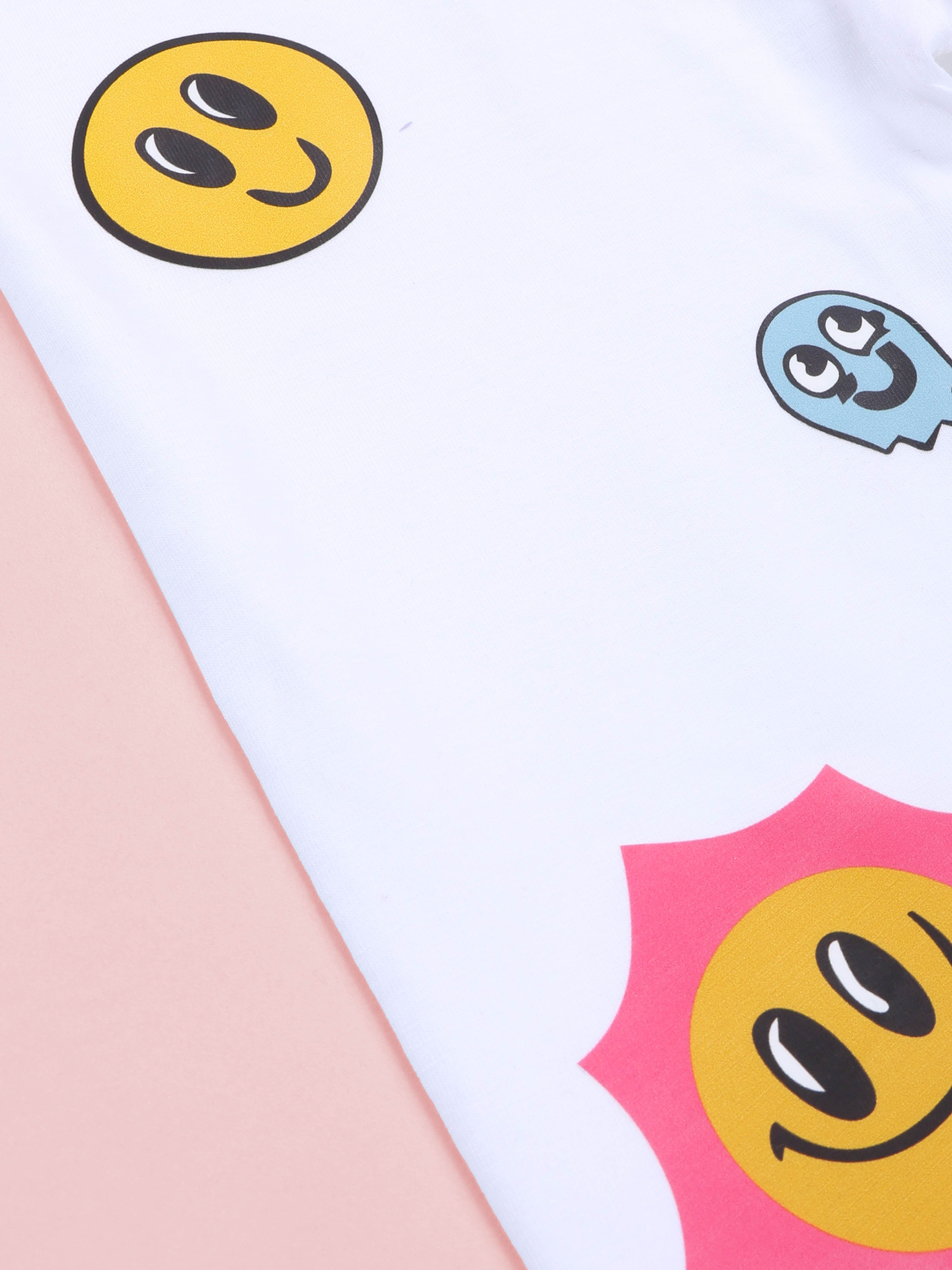 Kiddopanti Girls Cotton Spandex Self Design Solid Legging