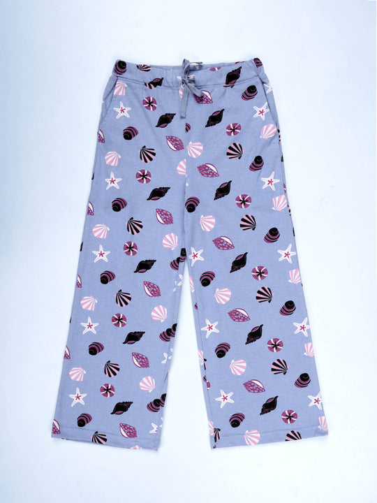 KiddoPanti Girls 100% Cotton AOP Printed Pyjama With Elasticated Waist Band and Drawcord