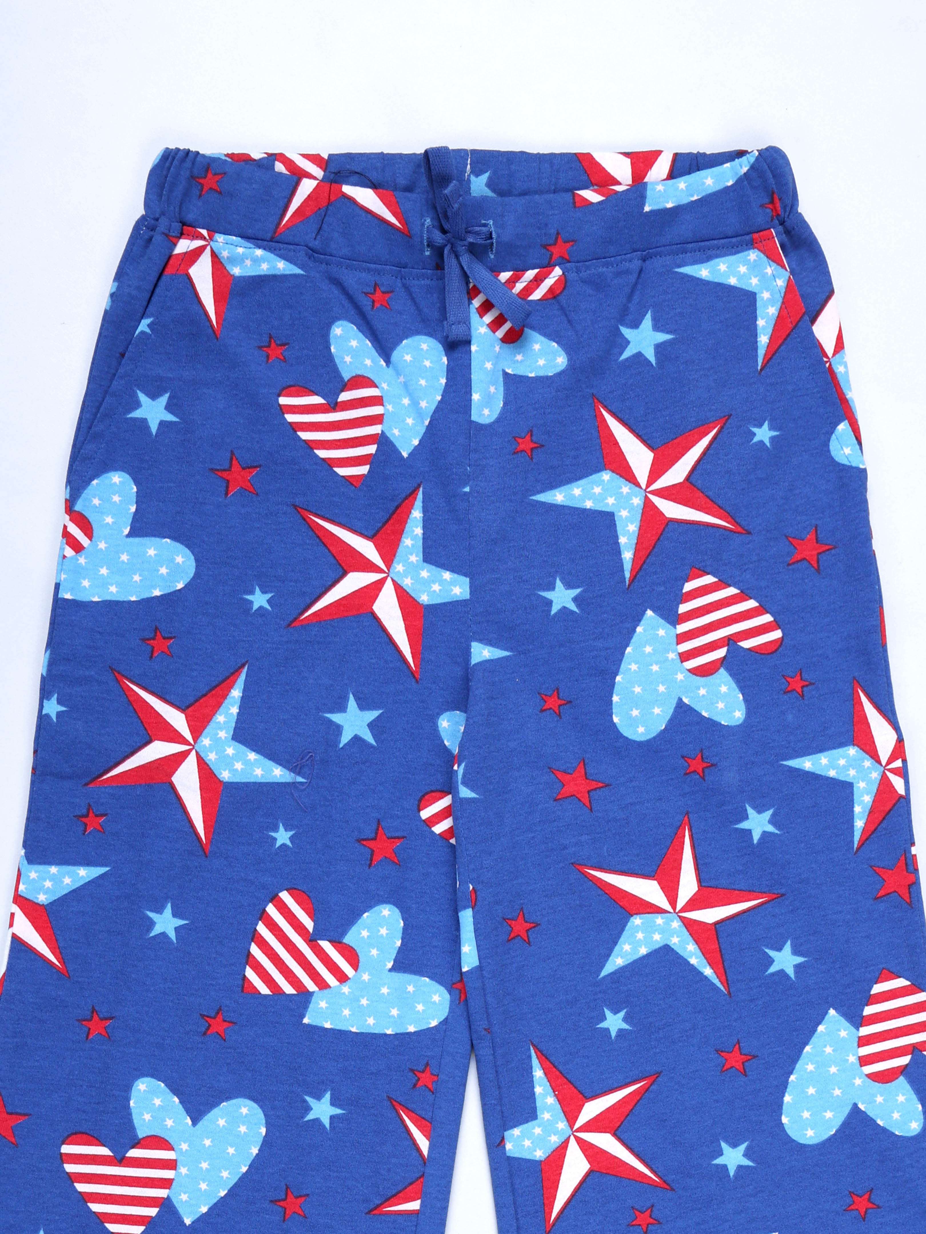 KiddoPanti Girls 100% Cotton  AOP Printed Pyjama Pack of 2