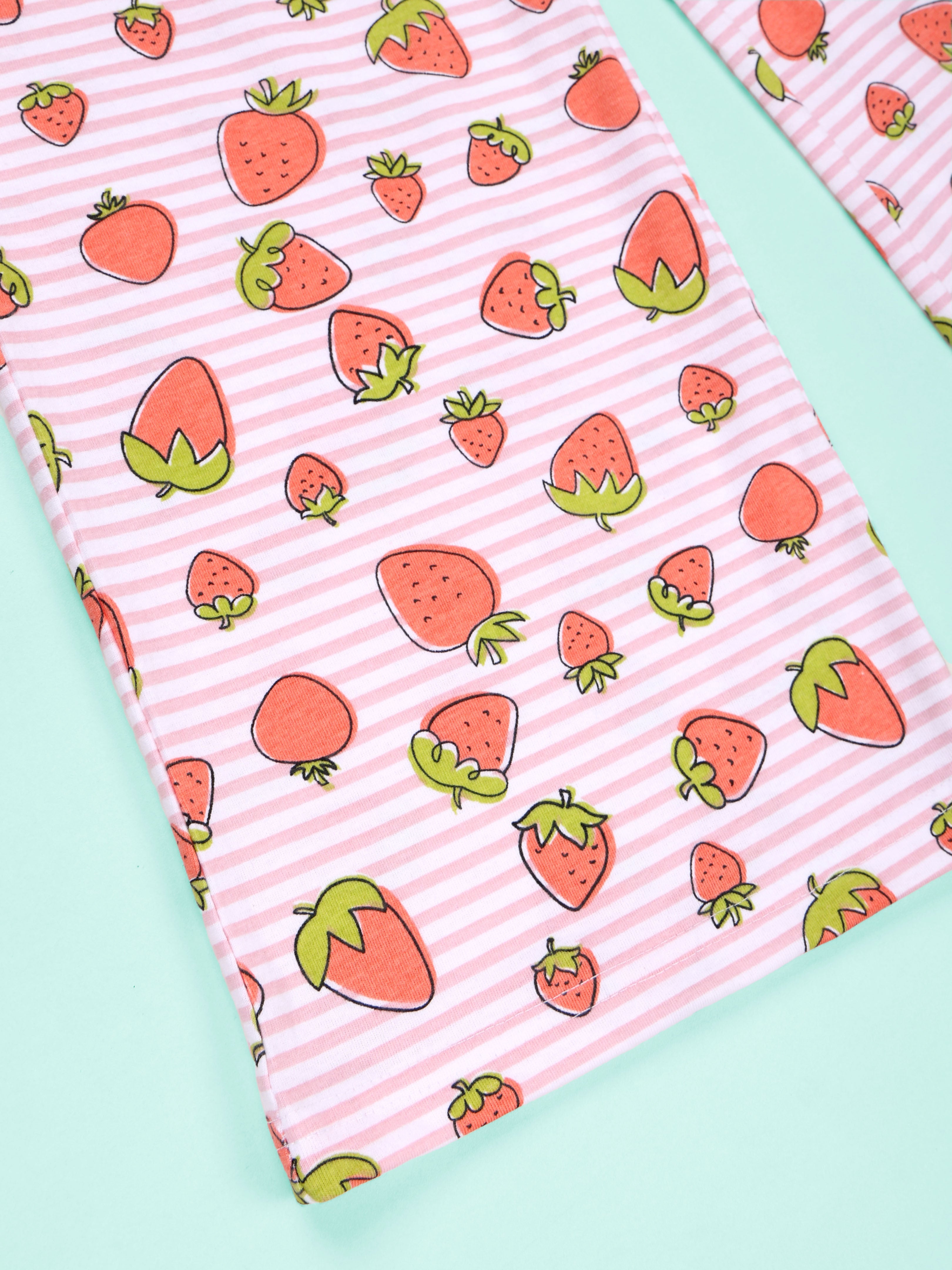 KiddoPanti Girls 100% Cotton  AOP Printed Pyjama Pack of 2