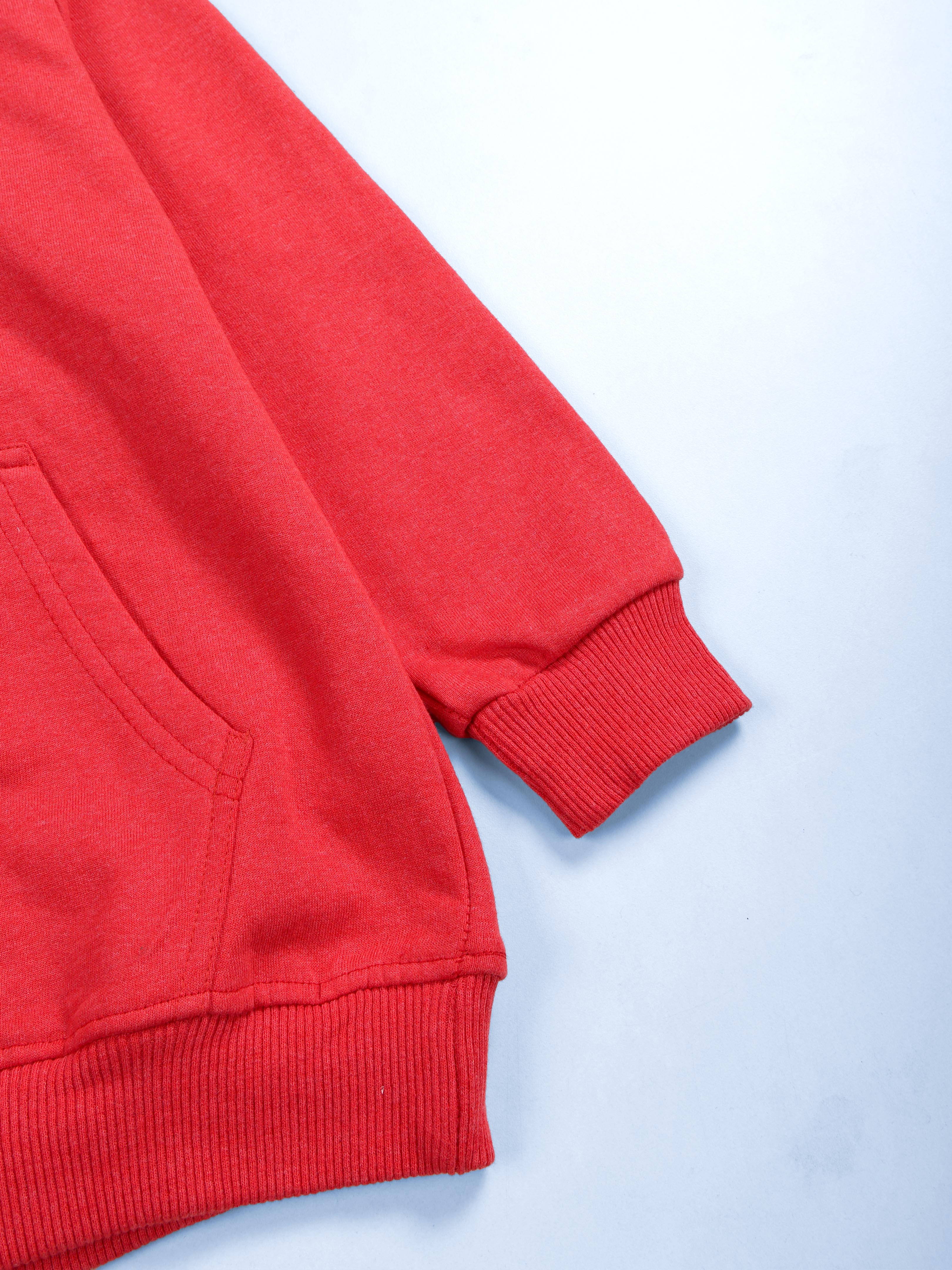 Kiddopanti Girls Fleece Graphic Printed Pullover Hooded Sweatshirt with Flower Applique