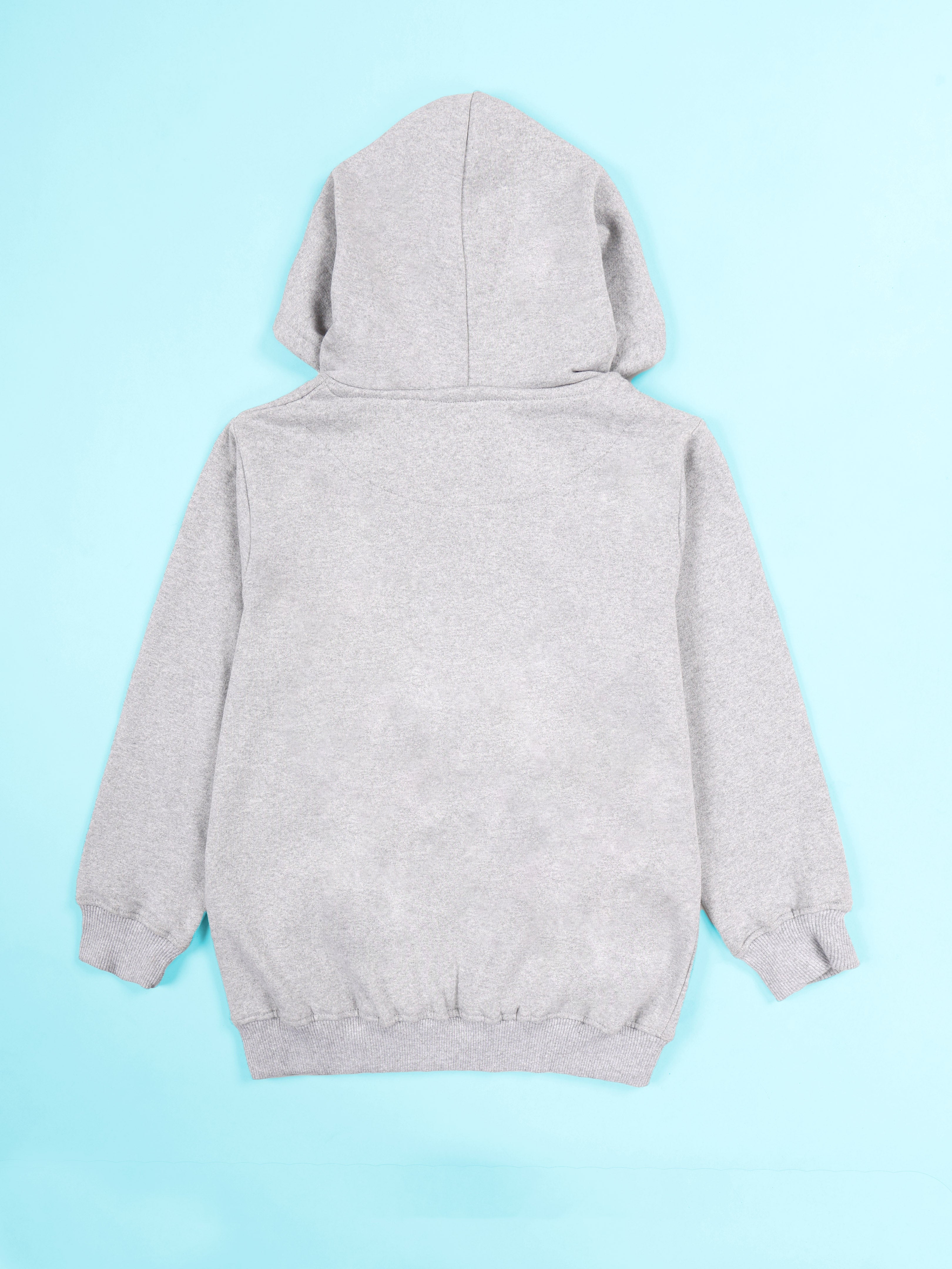 Kiddopanti Girls Fleece Graphic Printed Pullover Hooded Sweatshirt with Flower Applique