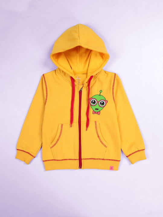 Kiddopanti Girls Cute Is the New Cool Alien Kawaii Zip-Up Hoodie Fleece Sweatshirt