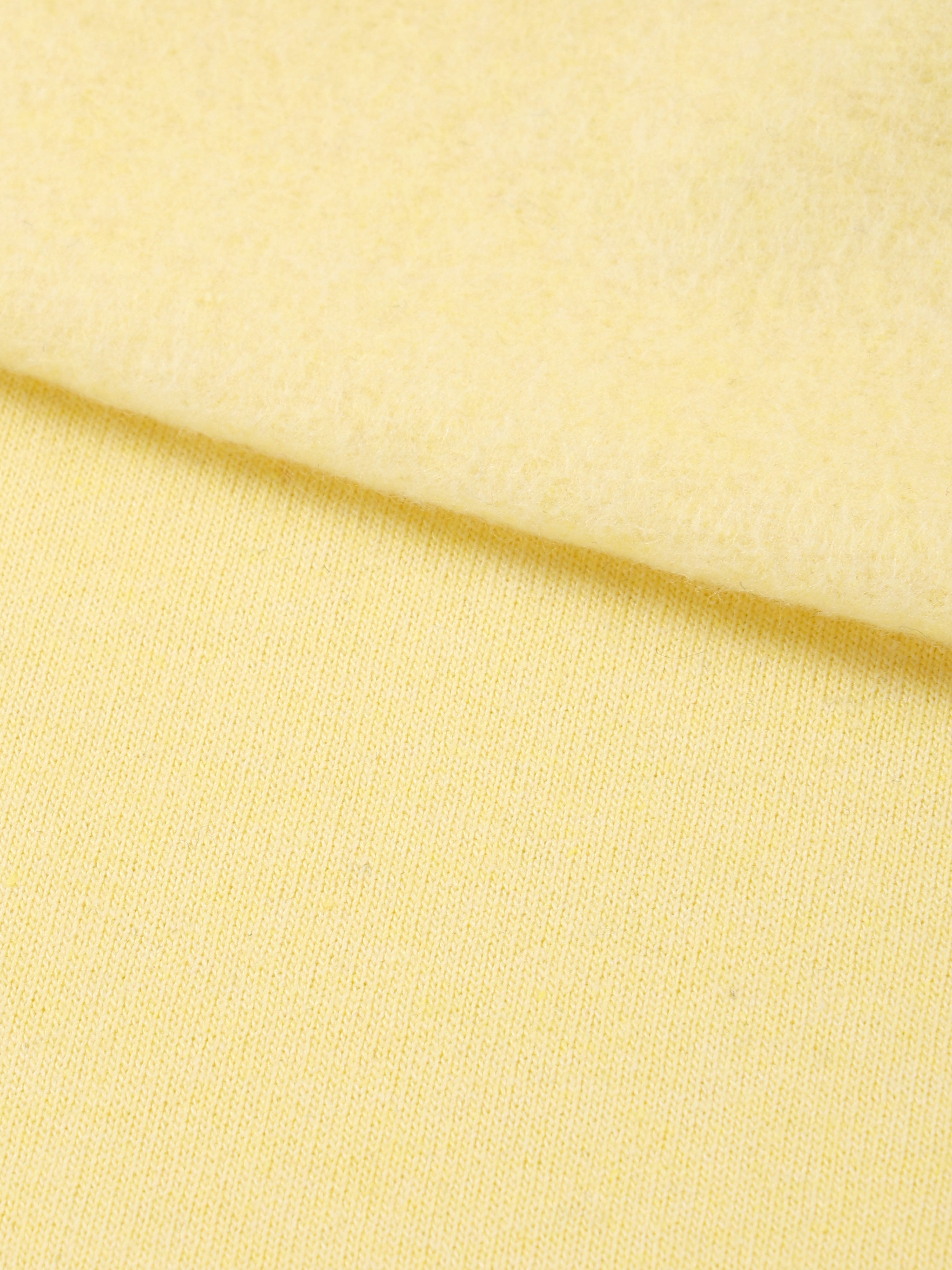 Kiddopanti Girls Fleece Solid Sweatshirt With Beads Flowers & Flared Knee Distress Denim Jeans Set