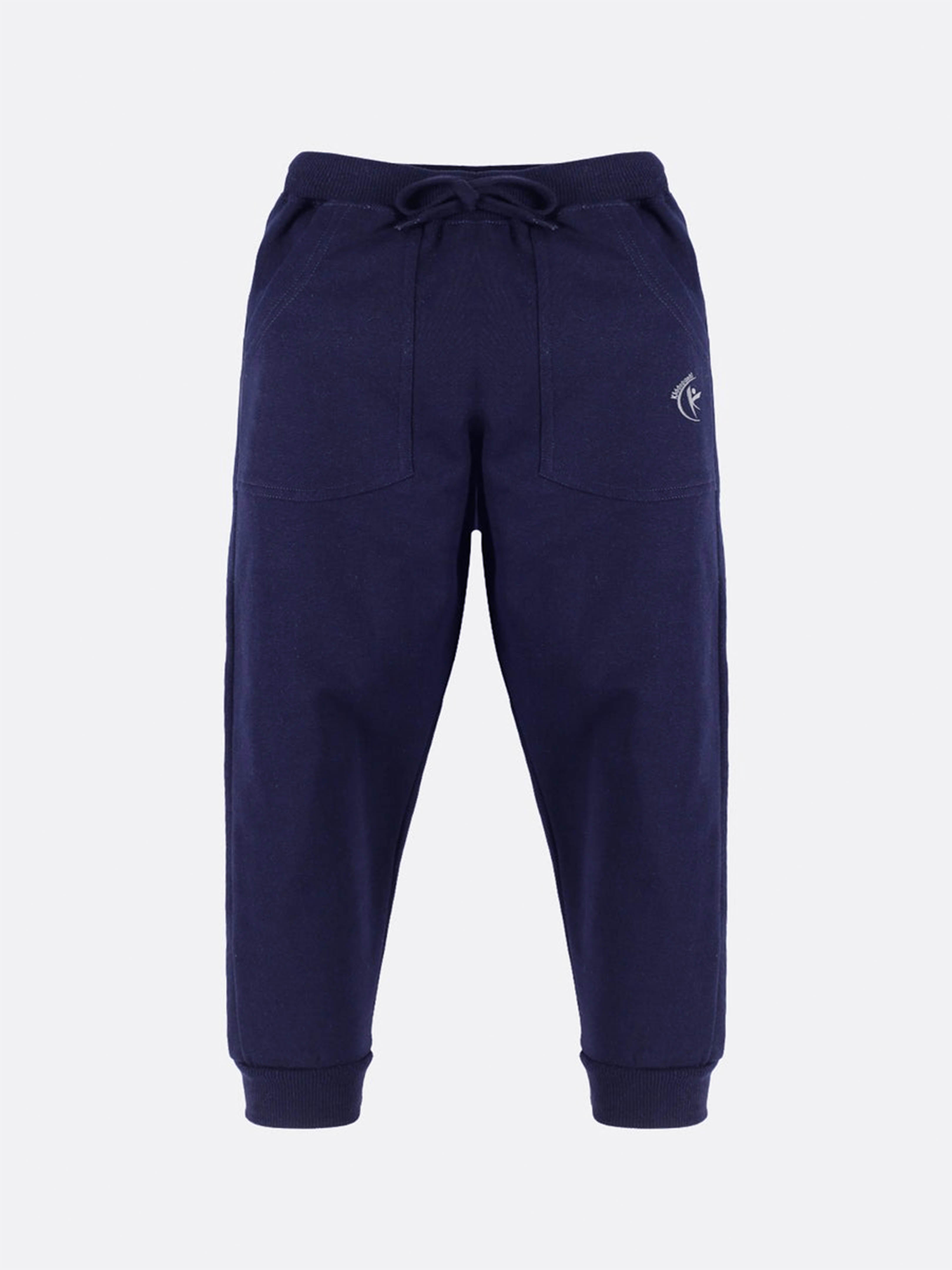 Kiddopanti Girls Fleece Full Sleeves Flower Sequin Applique Front Zip Up Hooded Sweatshirt & Solid Track Pant Set