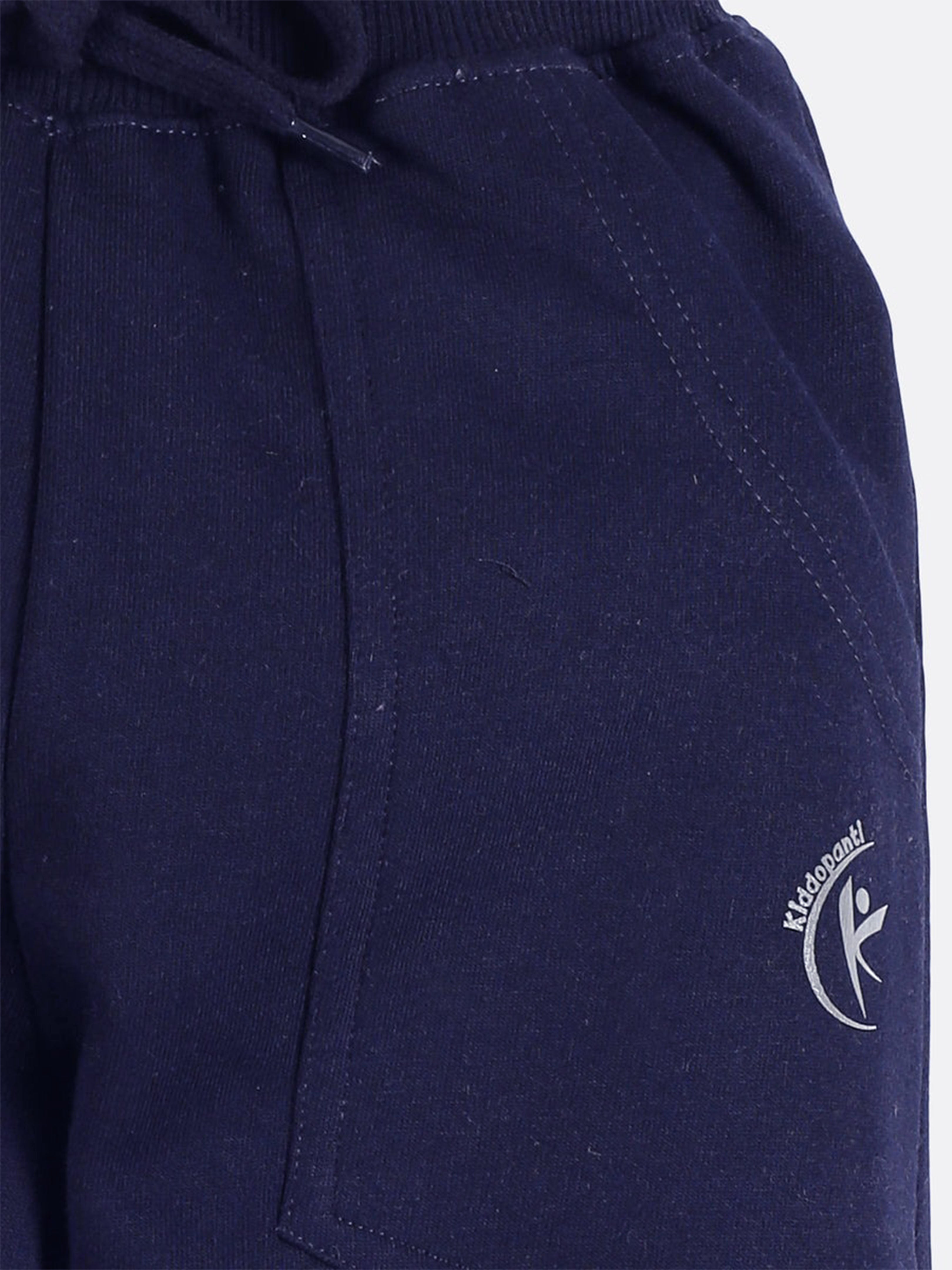 Kiddopanti Girls Fleece Full Sleeves Flower Sequin Applique Front Zip Up Hooded Sweatshirt & Solid Track Pant Set