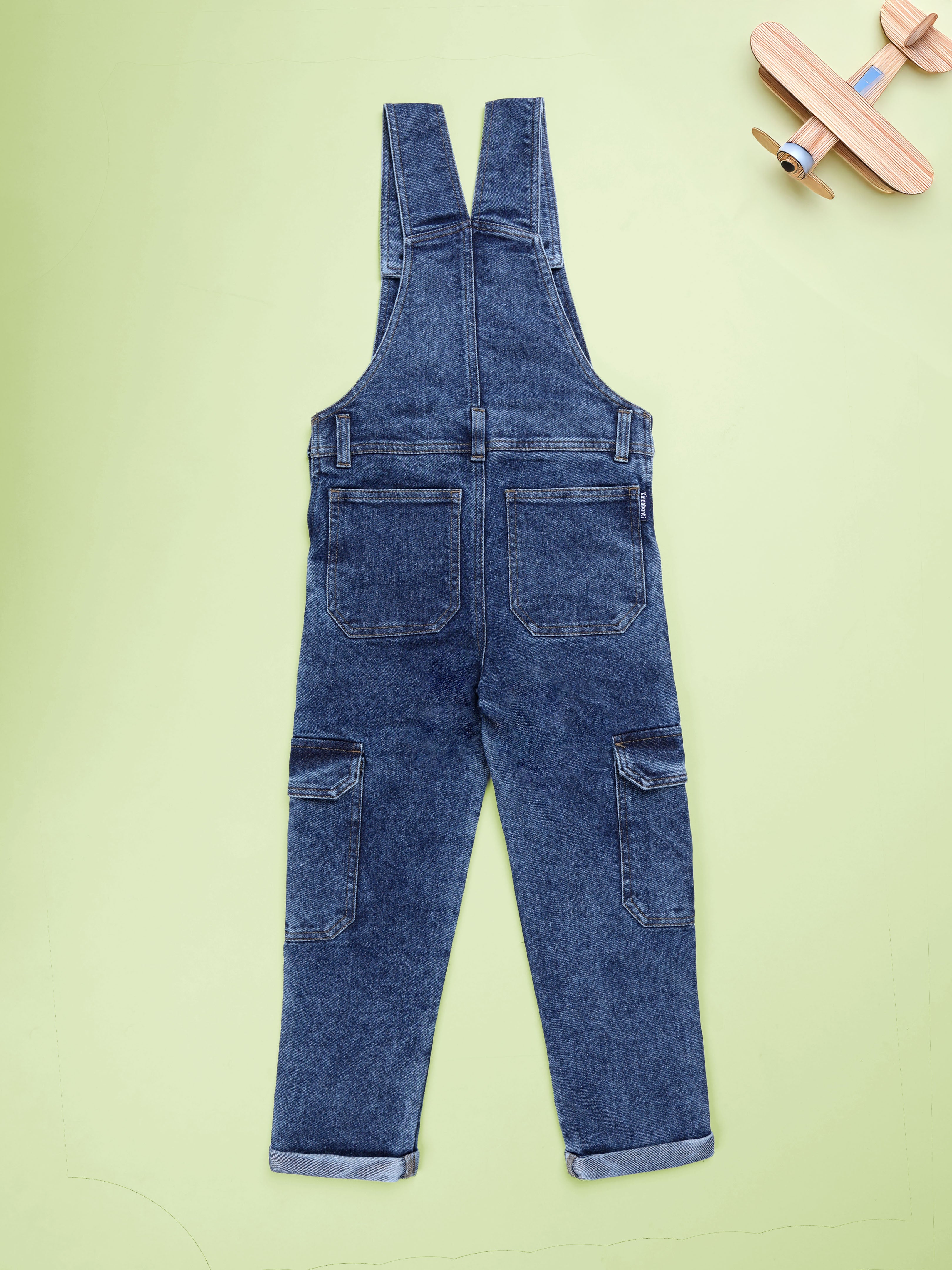 Unisex Denim Dungaree Pant With Cargo Pockets
