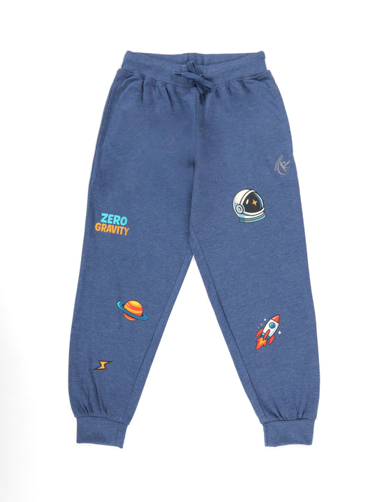 KiddoPanti Boys 100% Cotton Track Pant With Multi Badge
