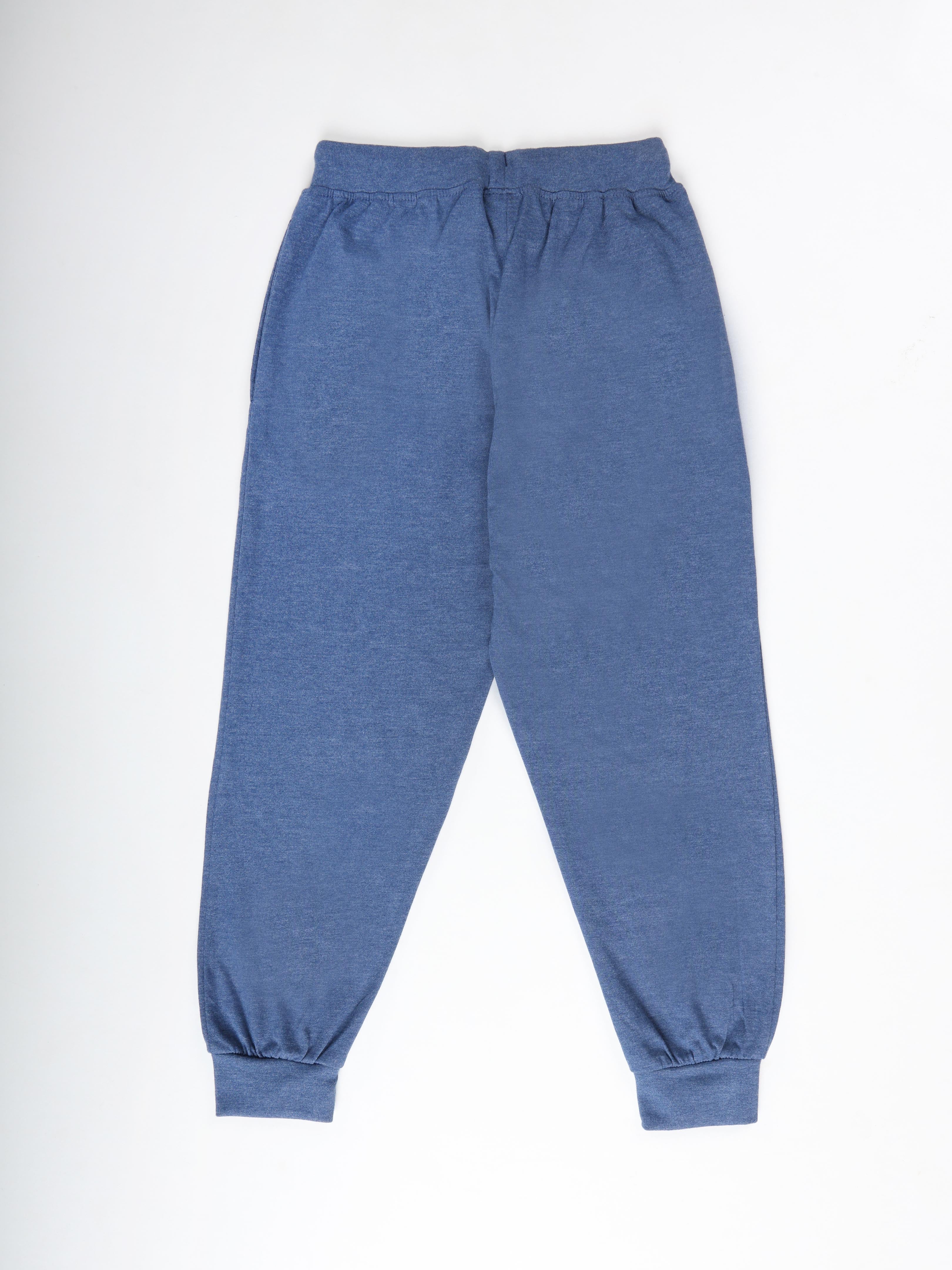 KiddoPanti Boys 100% Cotton Track Pant With Multi Badge