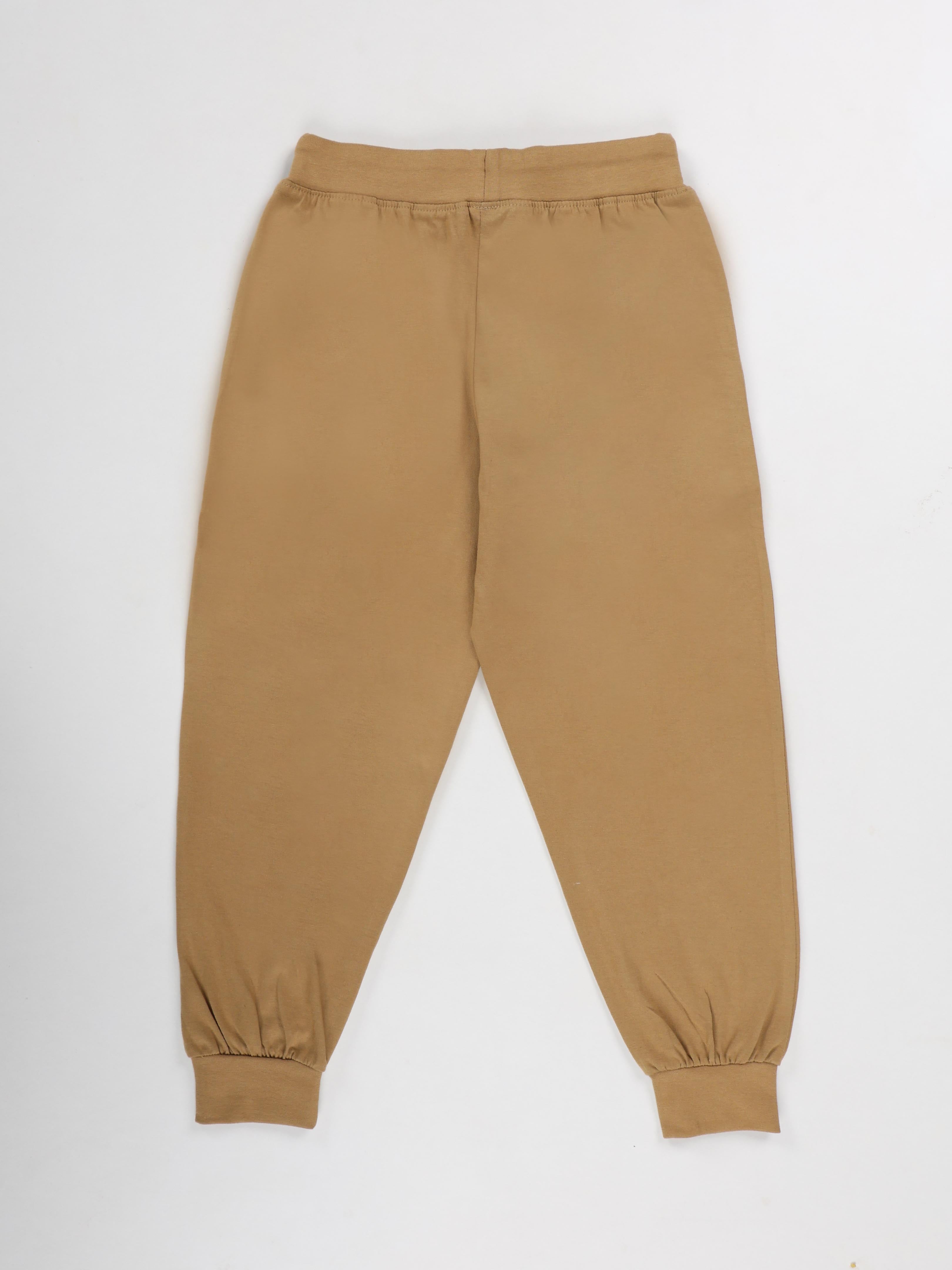 KiddoPanti Boys 100% Cotton Track Pant With Multi Badge