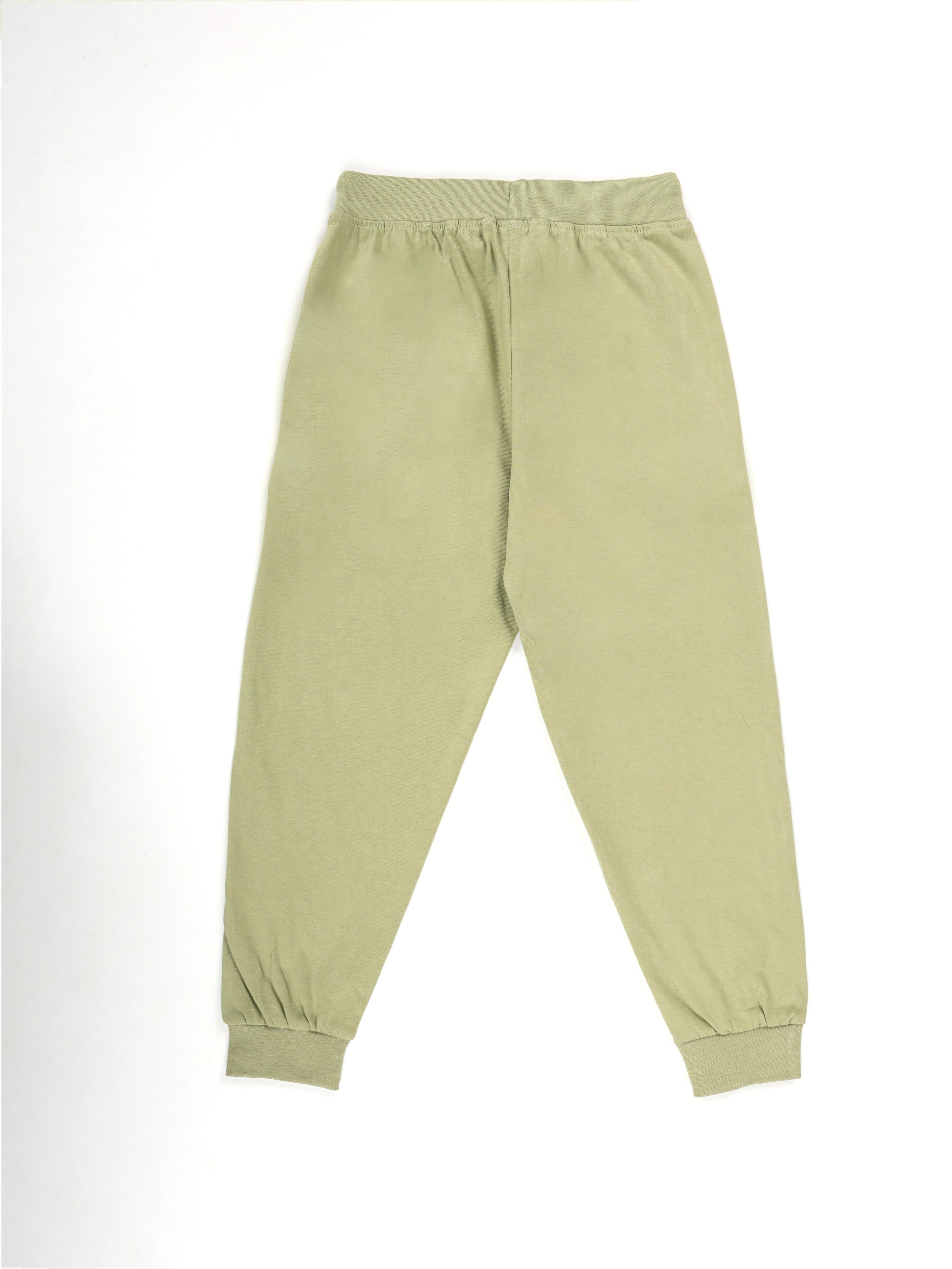 KiddoPanti Boys 100% Cotton Printed Track Pant with Badges