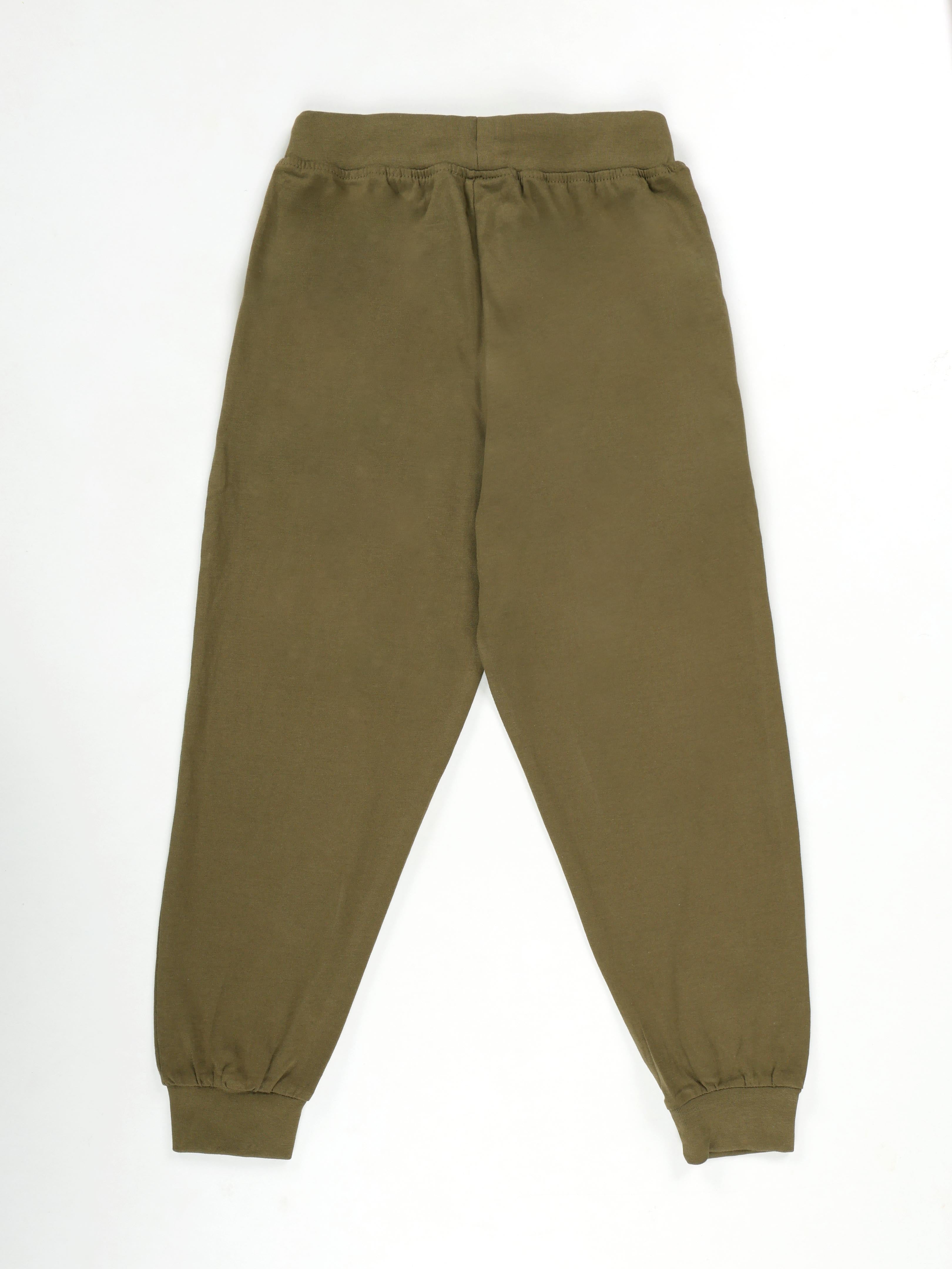 KiddoPanti Boys 100% Cotton Track Pant With Multi Badge