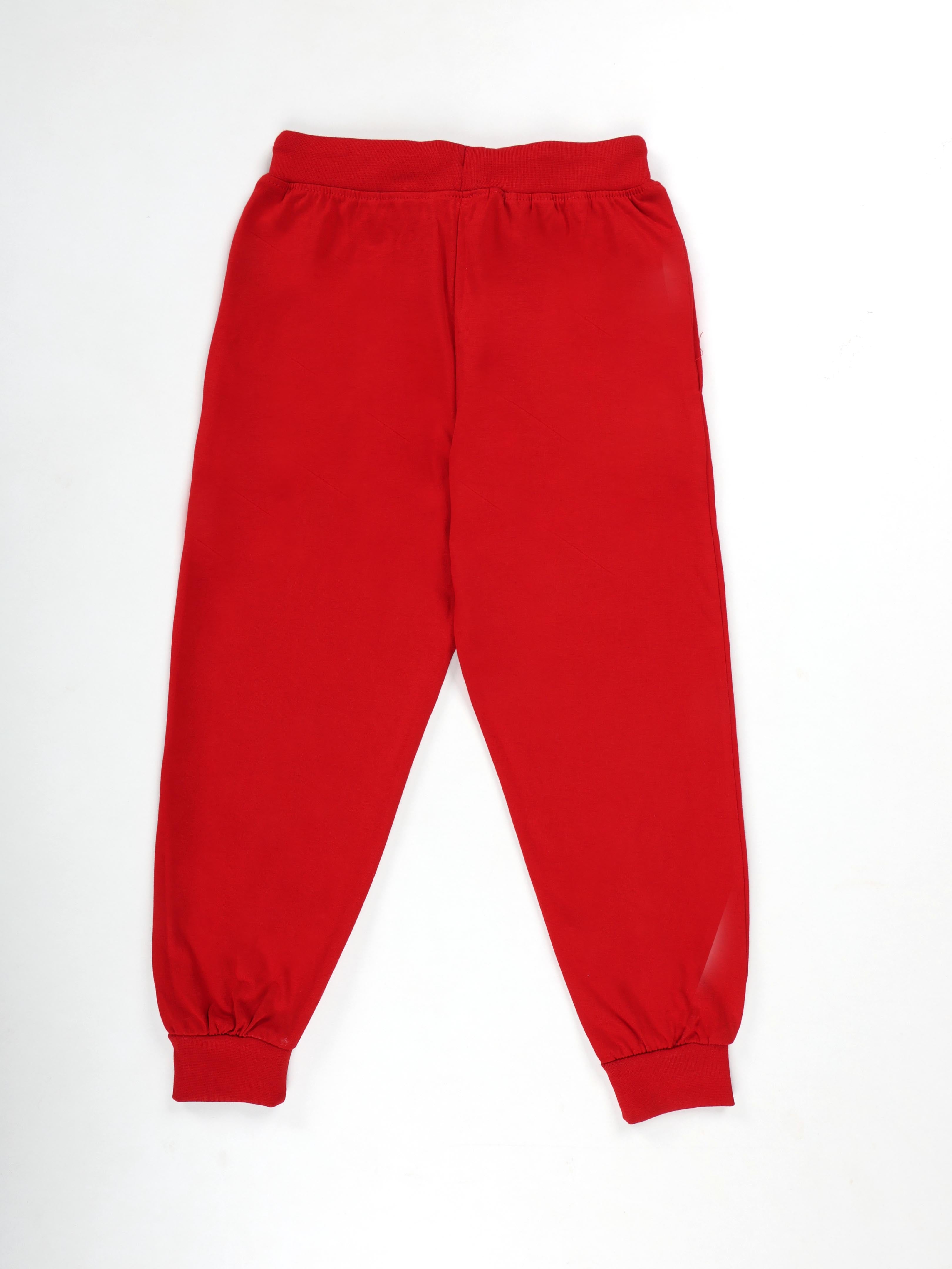 KiddoPanti Boys 100% Cotton Track Pant With Multi Badge