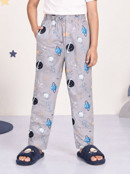 Kiddopanti Boys Cotton Knit All Over Printed Cotton Pyjama Pants