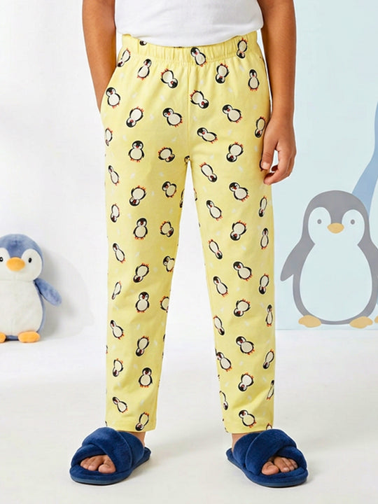 Kiddopanti Boys Cotton Knit All Over Printed Cotton Pyjama Pants