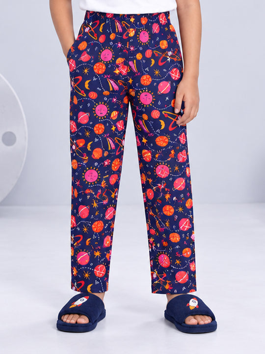 Kiddopanti Boys Cotton Knit All Over Printed Cotton Pyjama Pants