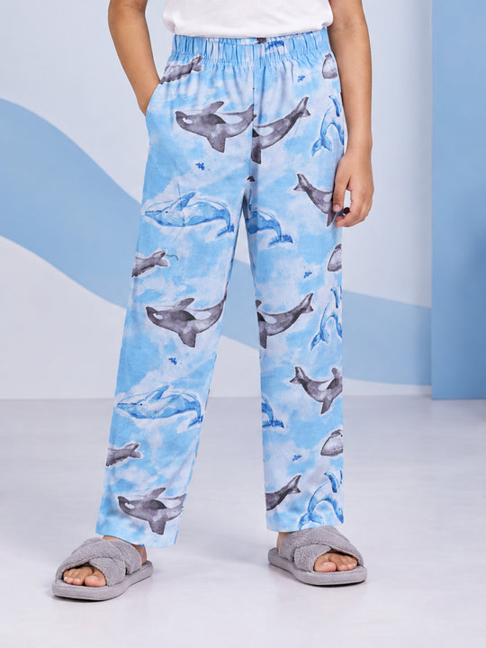Kiddopanti Boys Cotton Knit All Over Printed Cotton Pyjama Pants