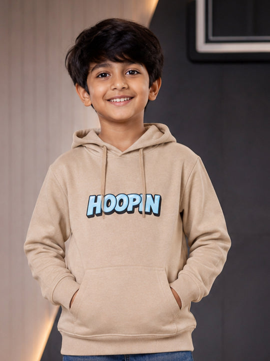 Kiddopanti Boys Cotton Fleece Full Sleeve Graphic Printed Hooded Sweatshirt