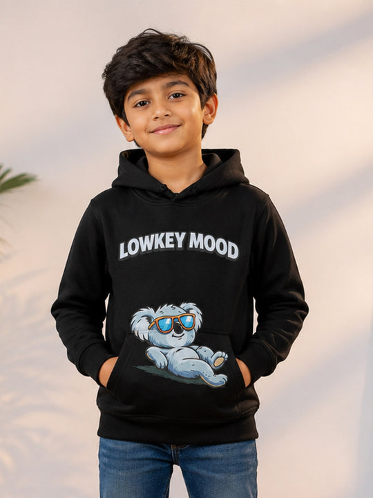Kiddopanti Boys Cotton Fleece Full Sleeve Graphic Printed Hooded Sweatshirt