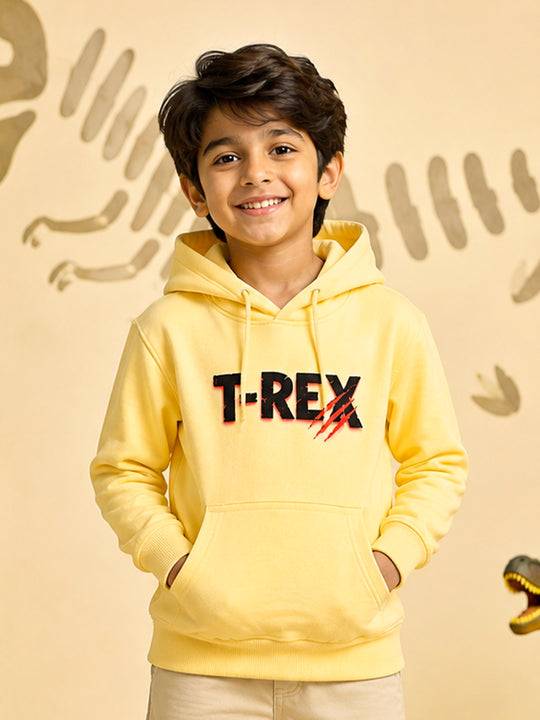 Kiddopanti Boys Cotton Fleece Full Sleeve Graphic Printed Hooded Sweatshirt