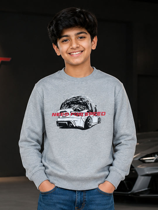 Kiddopanti Boys Cotton Fleece Full Sleeves Graphic Printed Sweatshirt