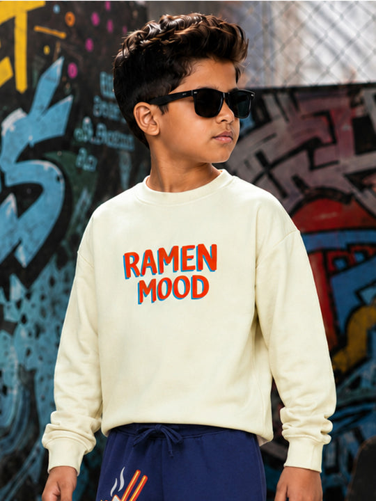 Kiddopanti Boys Cotton Fleece Round Neck Graphic Printed Sweatshirt